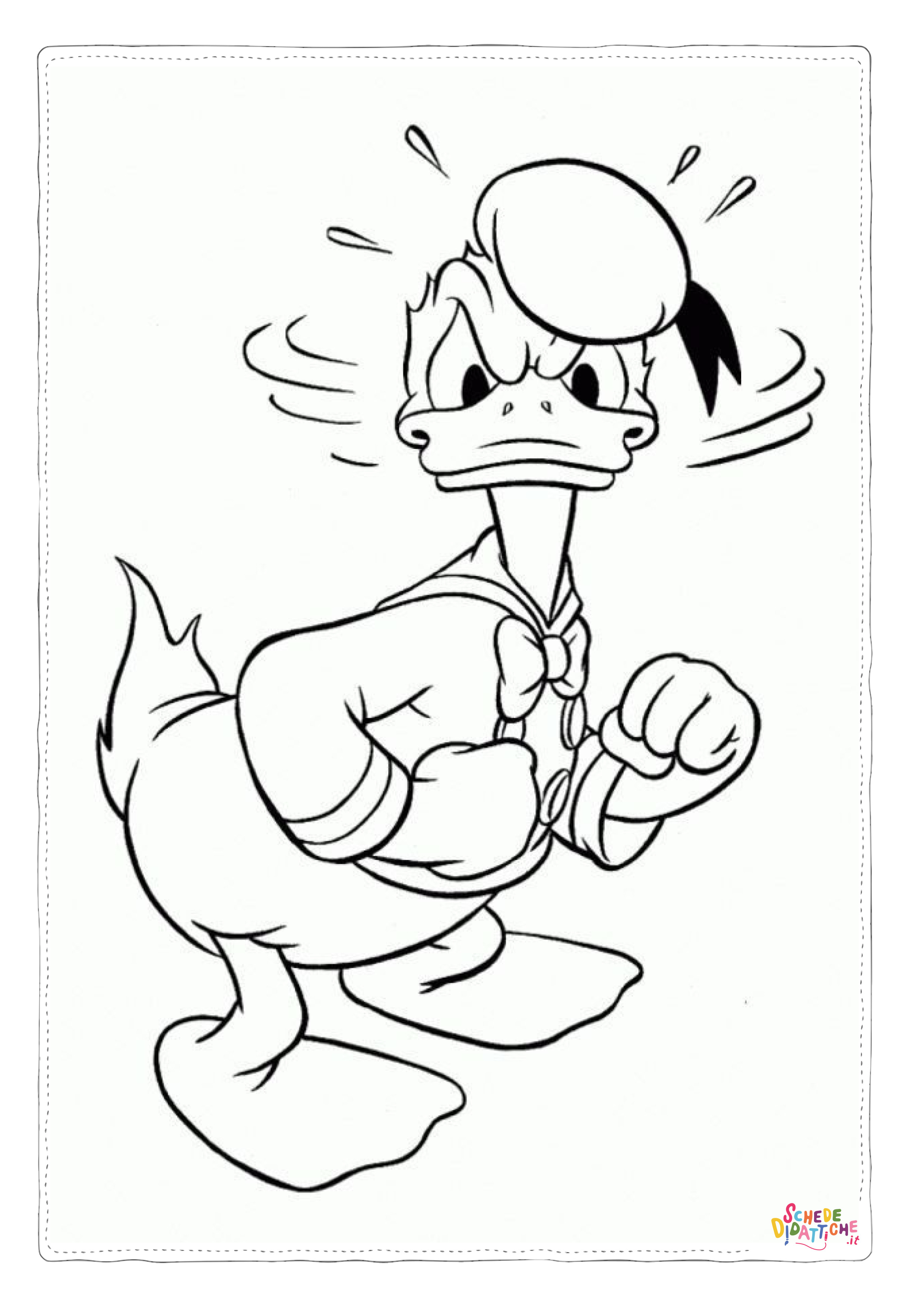 Disegno "Disegno di Paperino da stampare e colorare 93" Disegno di Paperino da stampare e colorare 93