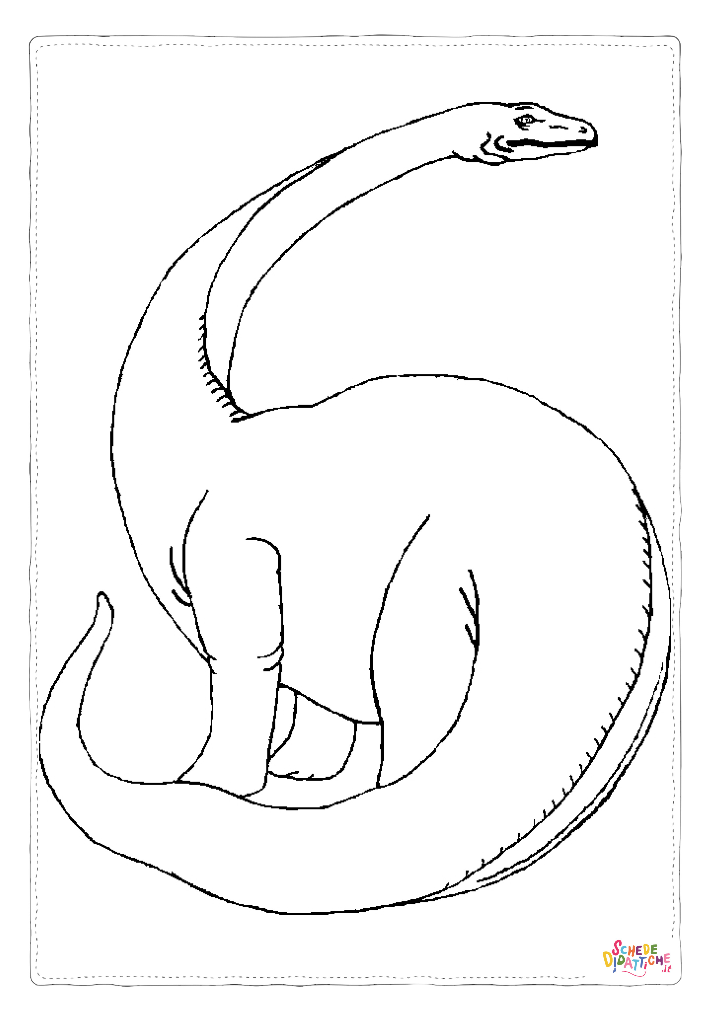 Disegno "Disegno di Brontosauro da stampare e colorare 40" Disegno di Brontosauro da stampare e colorare 40