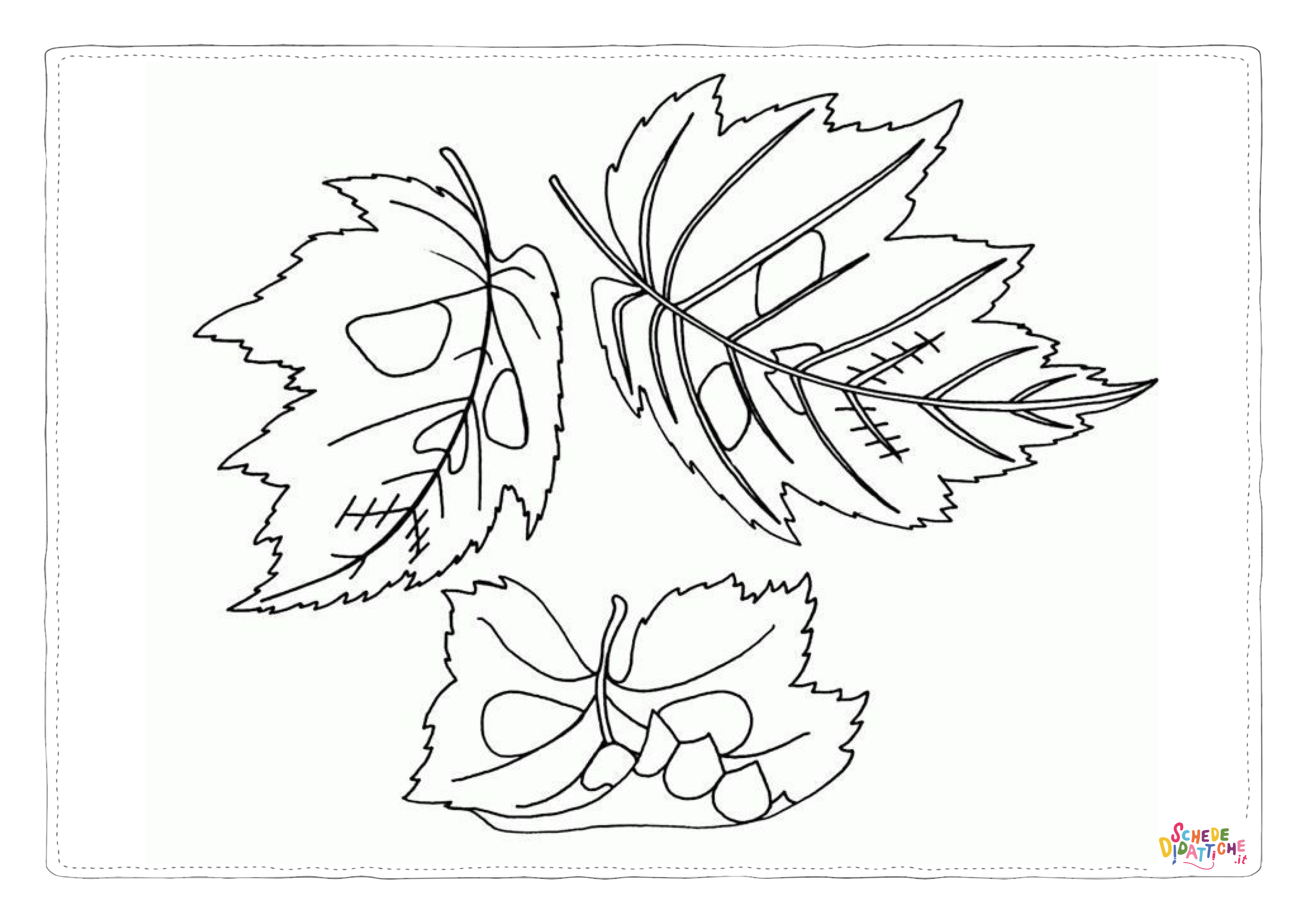 Disegno "Disegno di foglia da stampare e colorare 36" Disegno di foglia da stampare e colorare 36