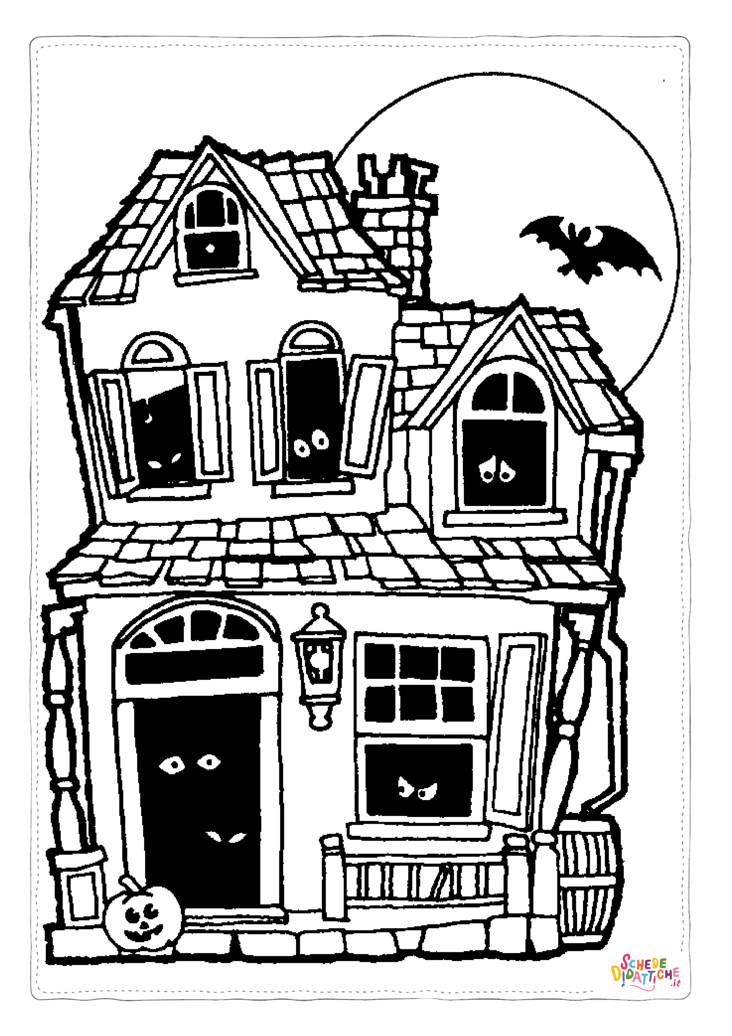Disegno "Disegno di casa infestata da stampare e colorare 4" Disegno di casa infestata da stampare e colorare 4