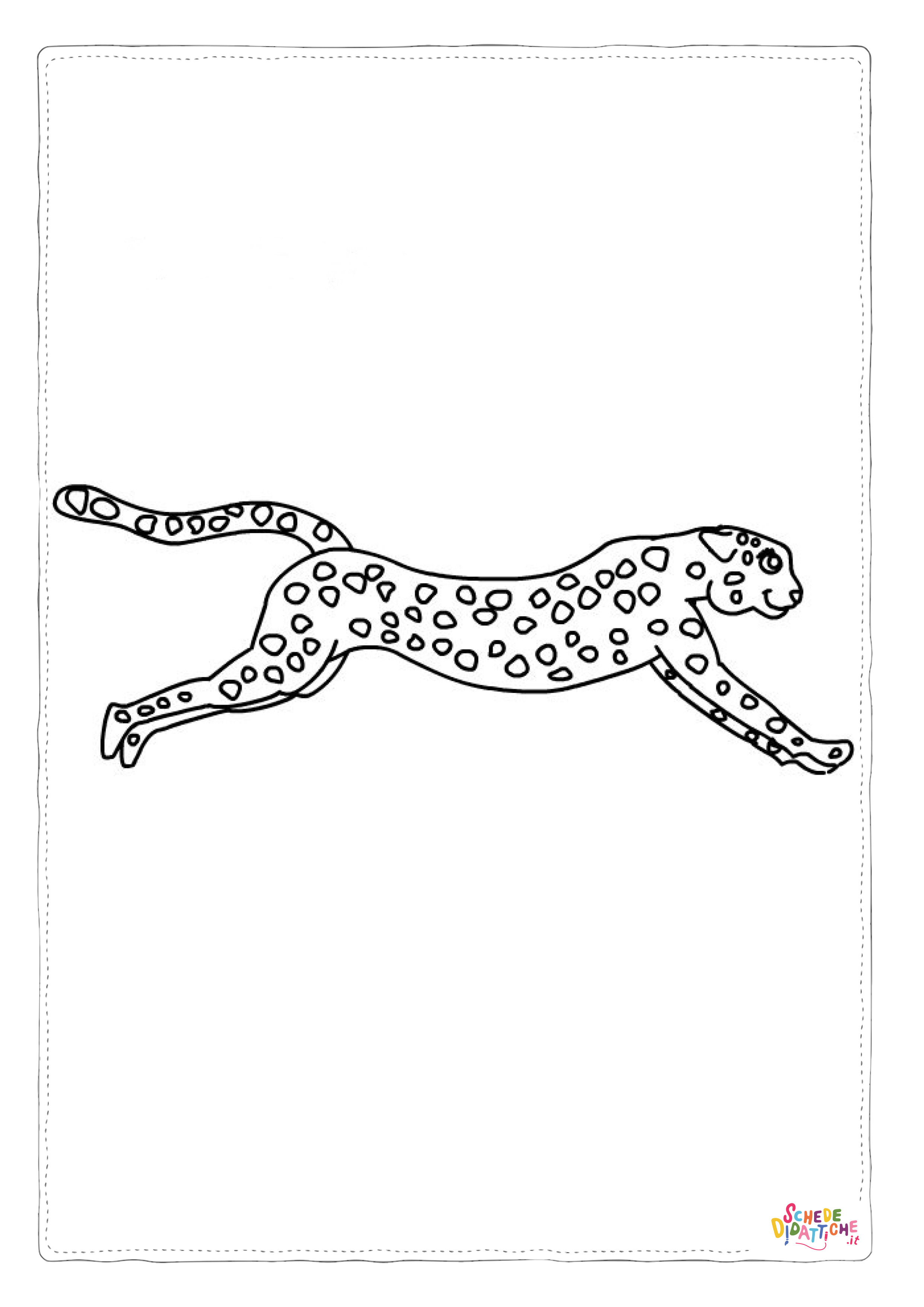 Disegno di leopardo da stampare e colorare 49