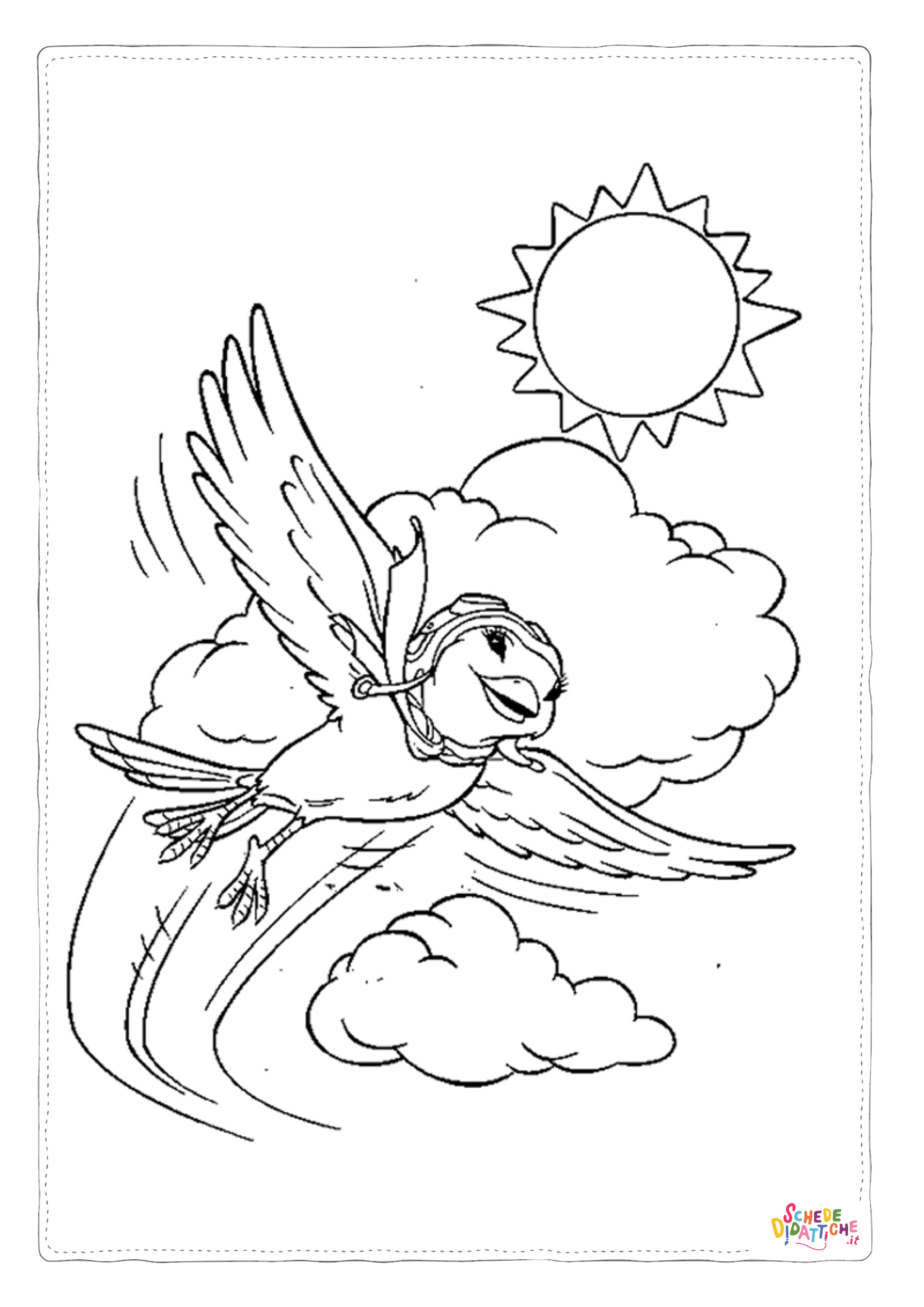 Disegno "Disegno di passero da stampare e colorare 76" Disegno di passero da stampare e colorare 76