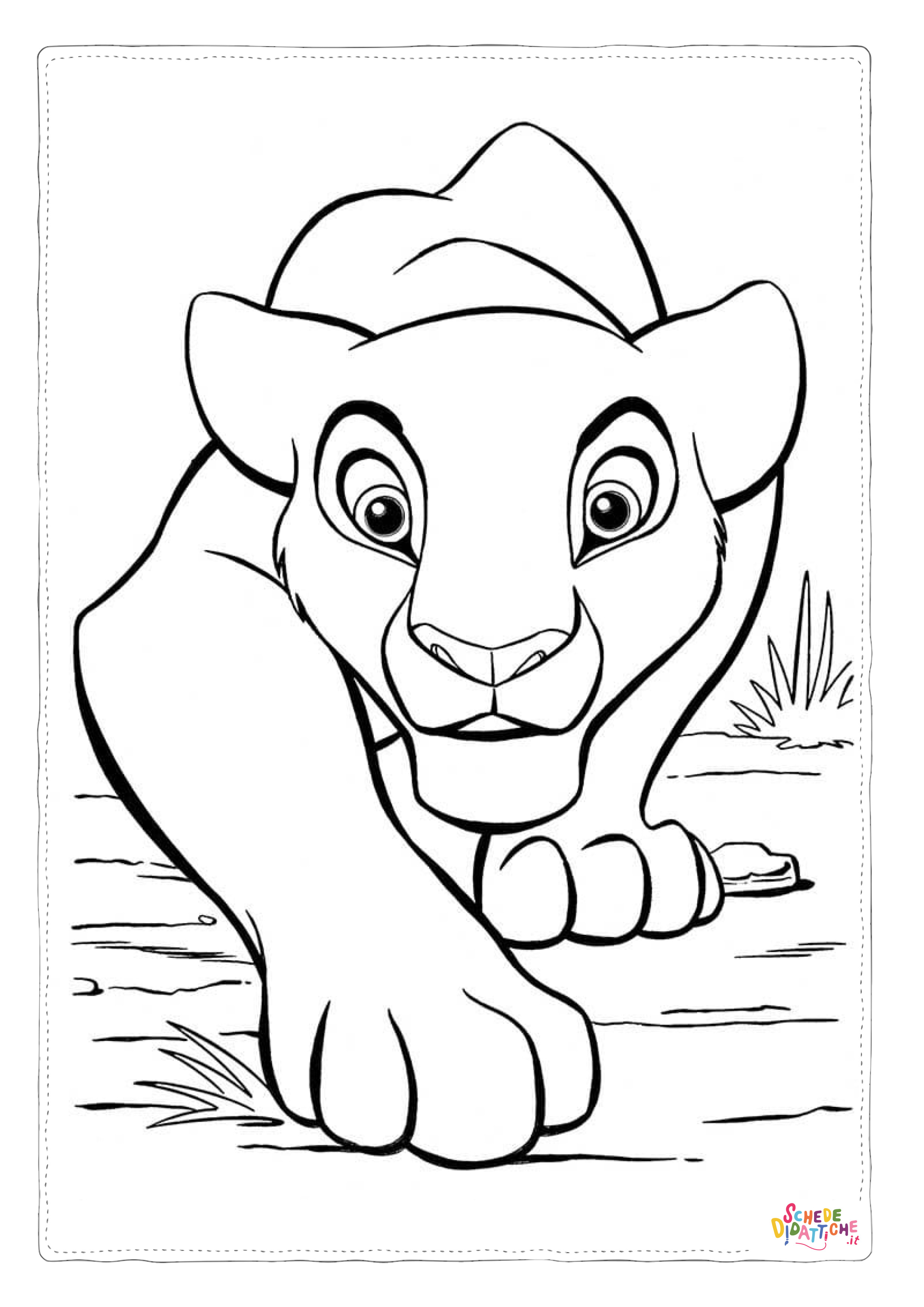 Disegno di Re Leone da stampare e colorare 165