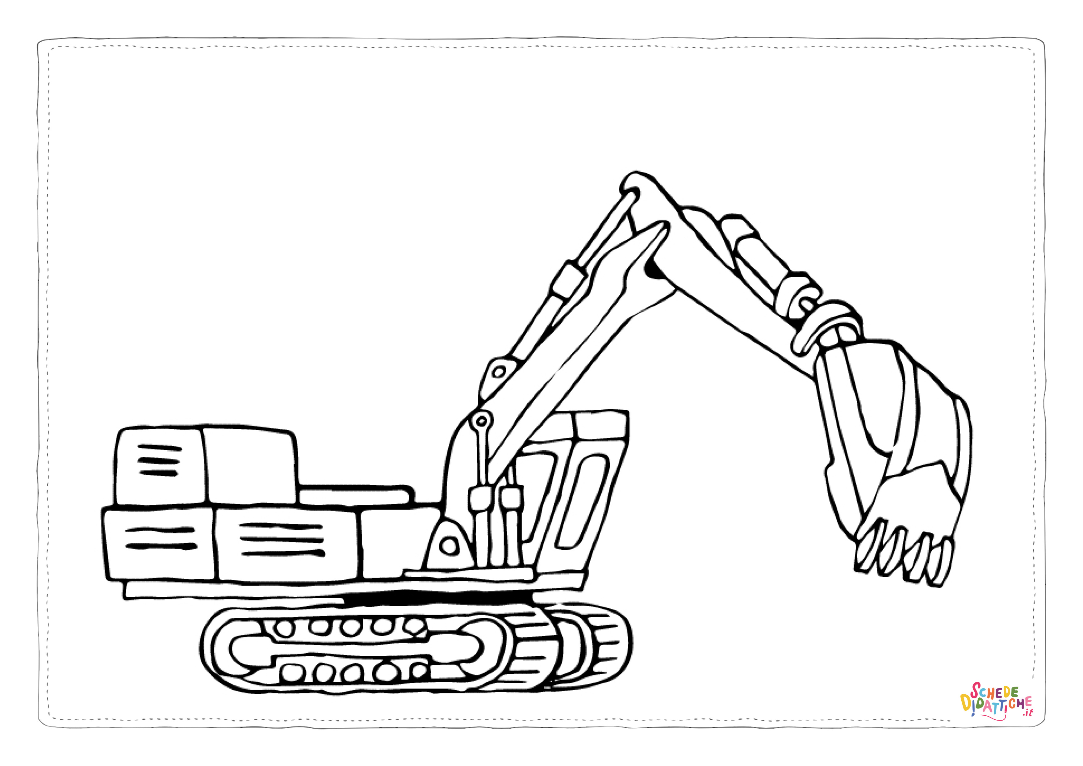 Disegno "Disegno di mezzo da lavoro da stampare e colorare 38" Disegno di mezzo da lavoro da stampare e colorare 38