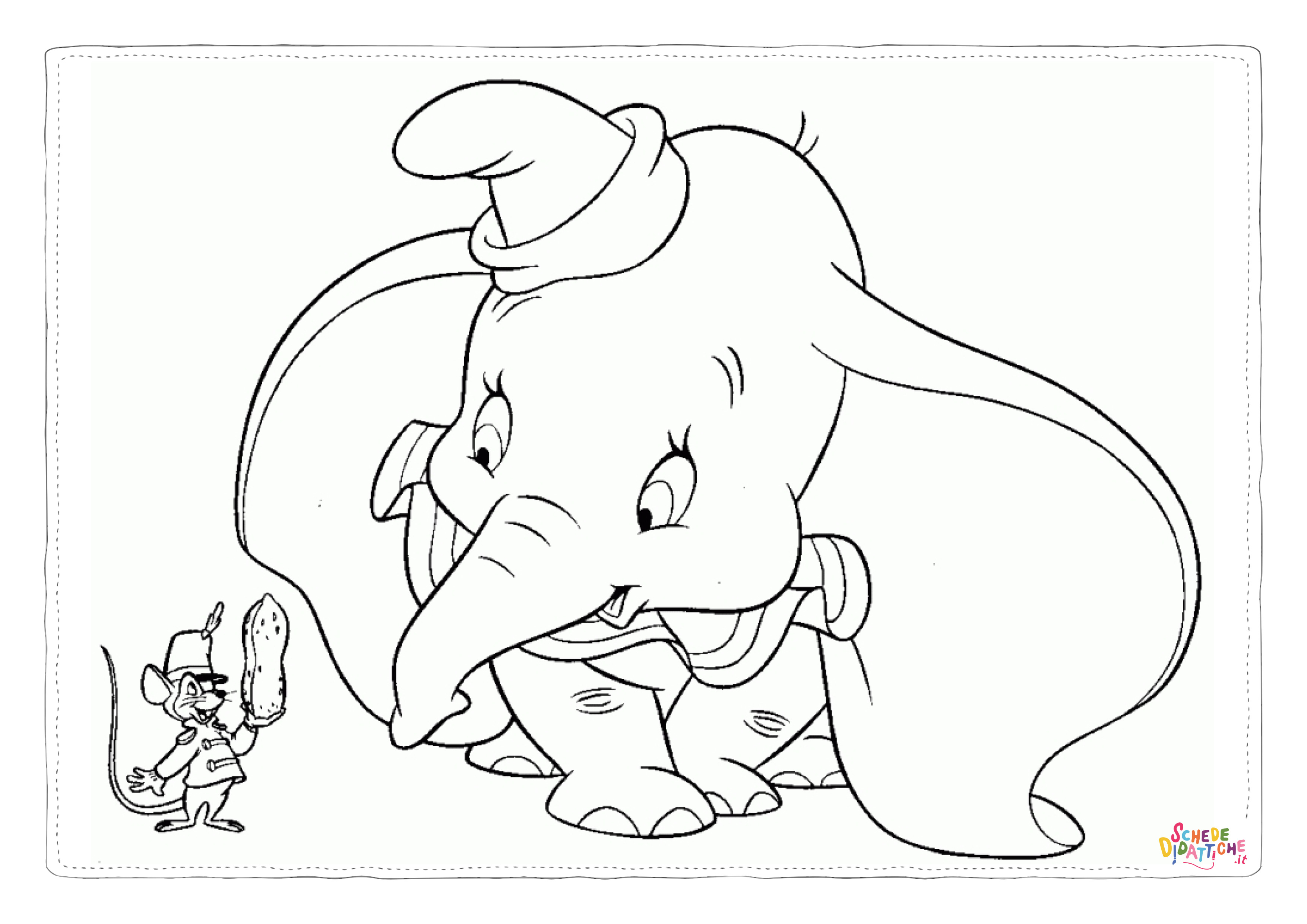 Disegno di Dumbo da stampare e colorare 12