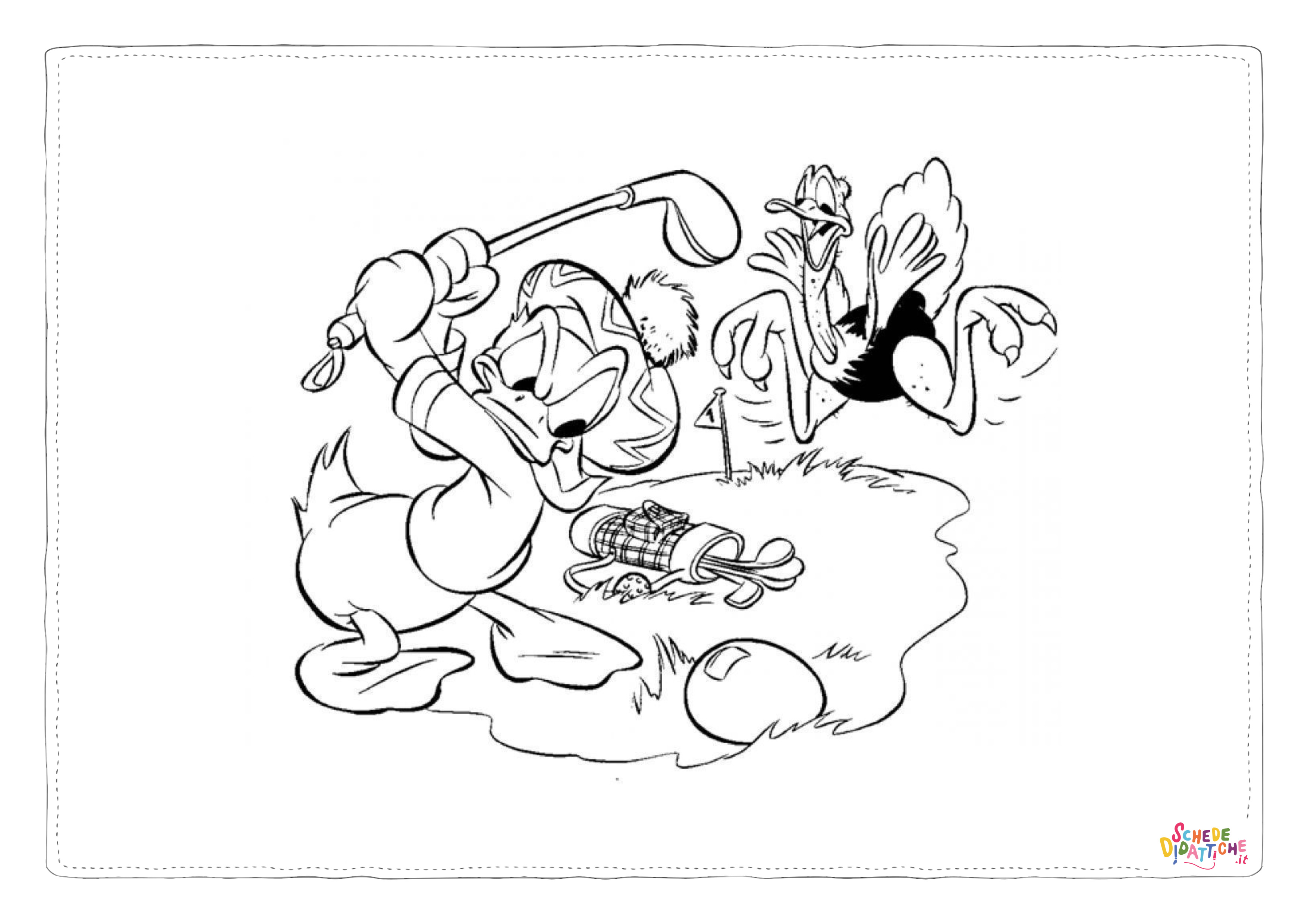 Disegno "Disegno di Paperino da stampare e colorare 92" Disegno di Paperino da stampare e colorare 92