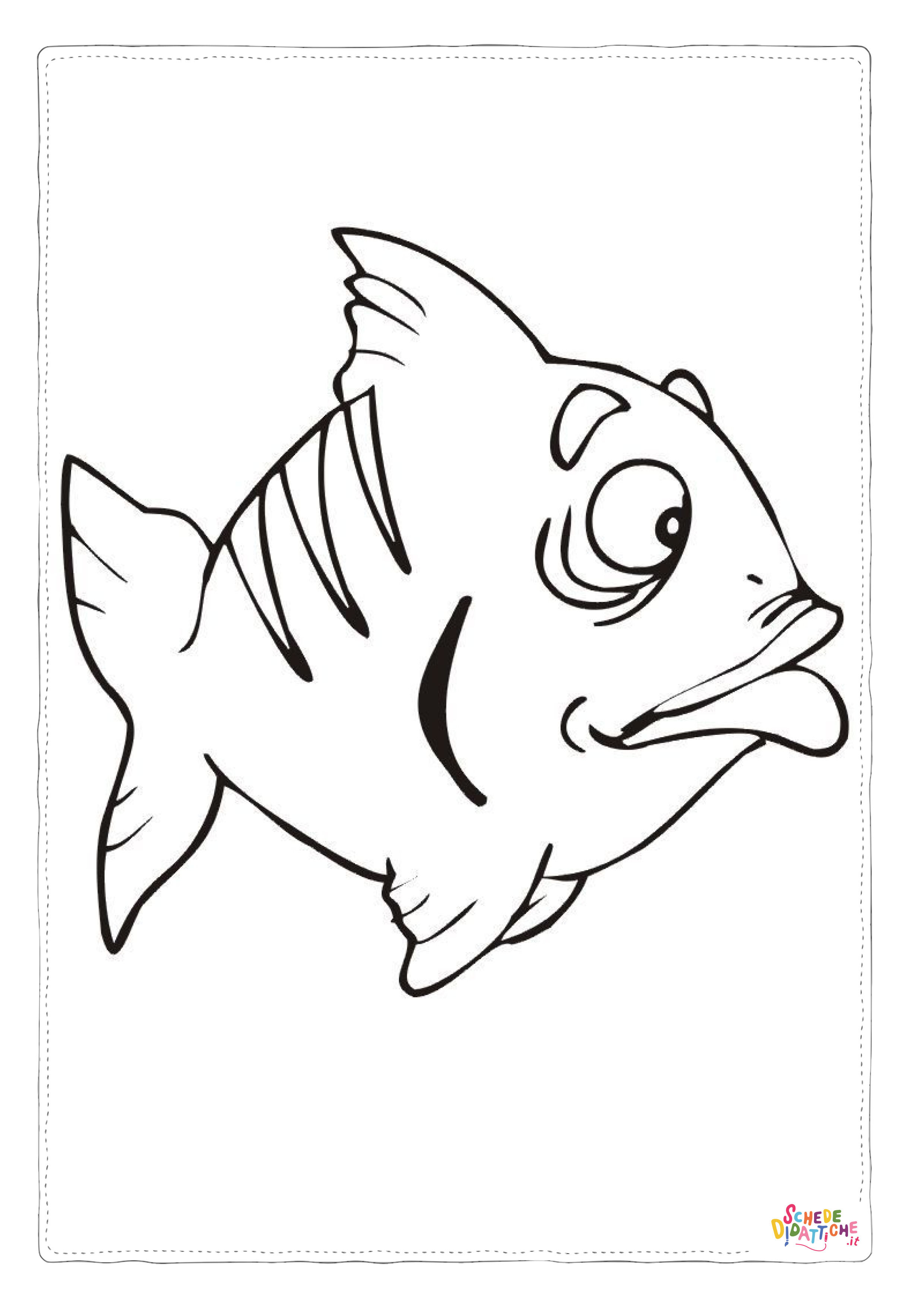 Disegno "Disegno di pesce da stampare e colorare 256" Disegno di pesce da stampare e colorare 256
