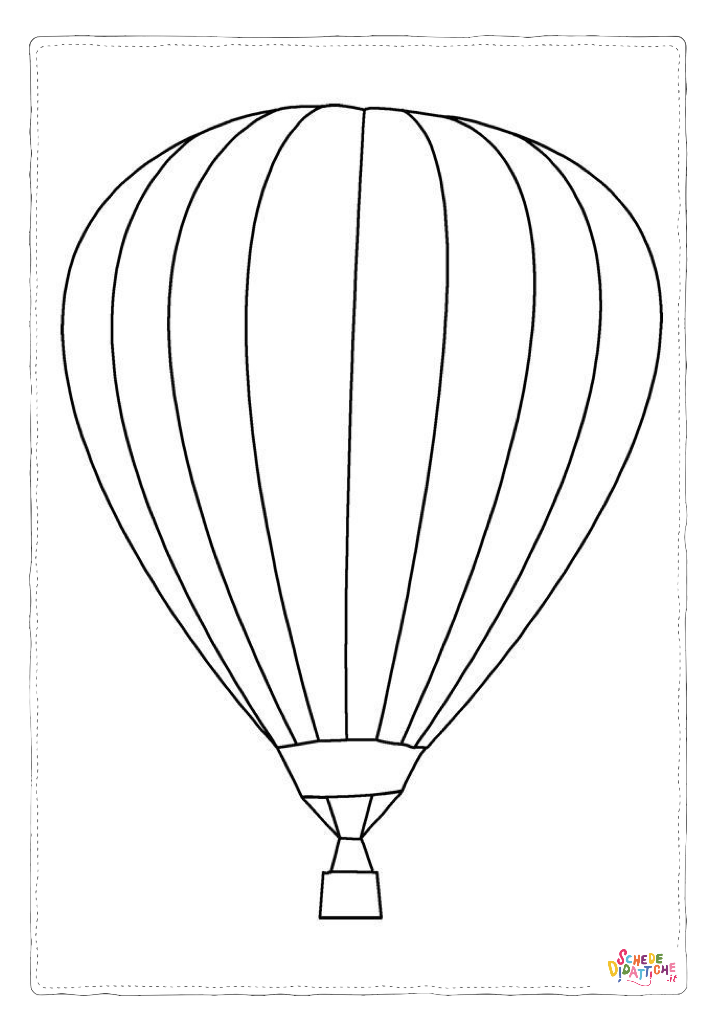 Disegno di mongolfiera da stampare e colorare 9
