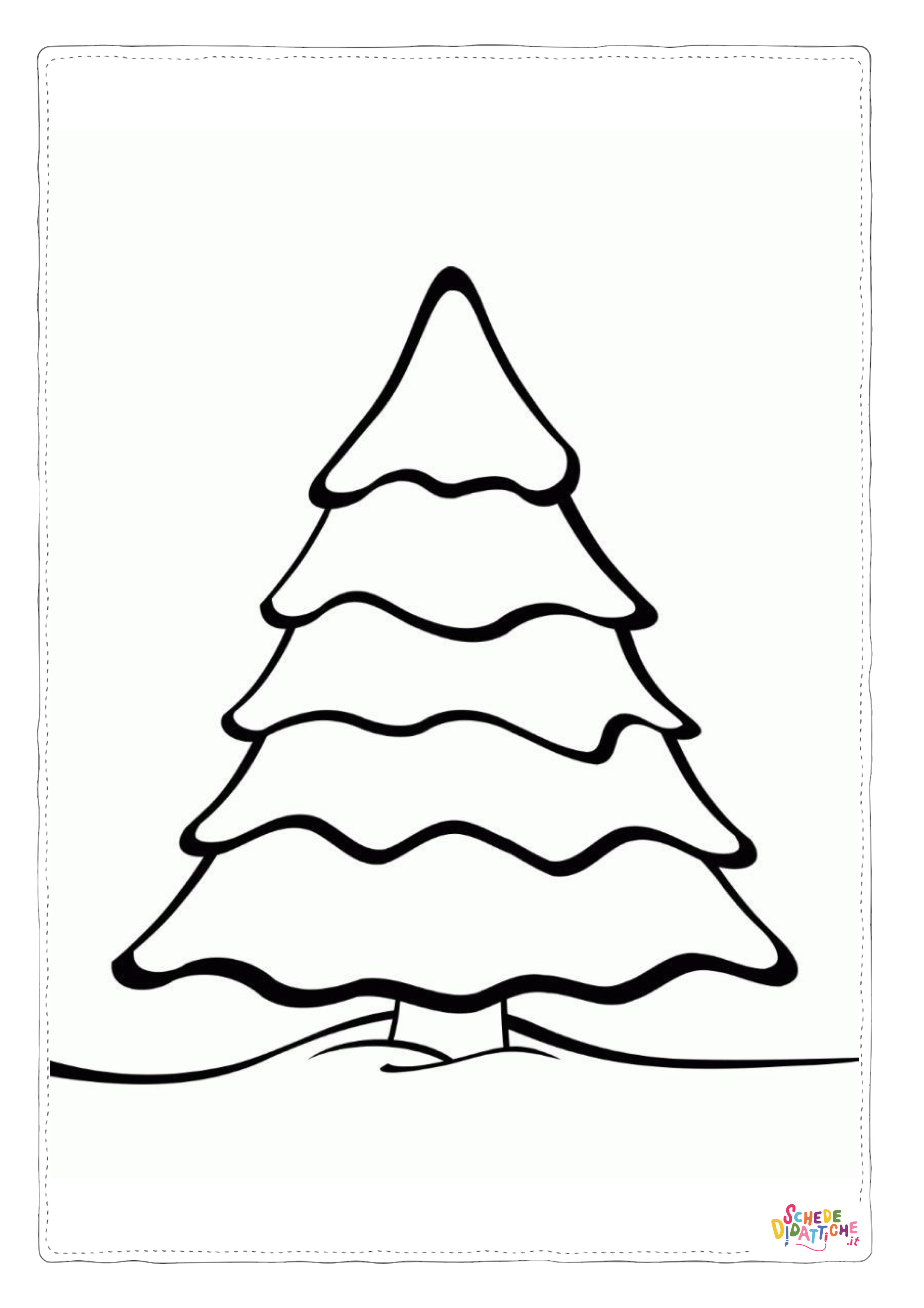 Disegno "Disegno di albero di Natale da stampare e colorare 209" Disegno di albero di Natale da stampare e colorare 209