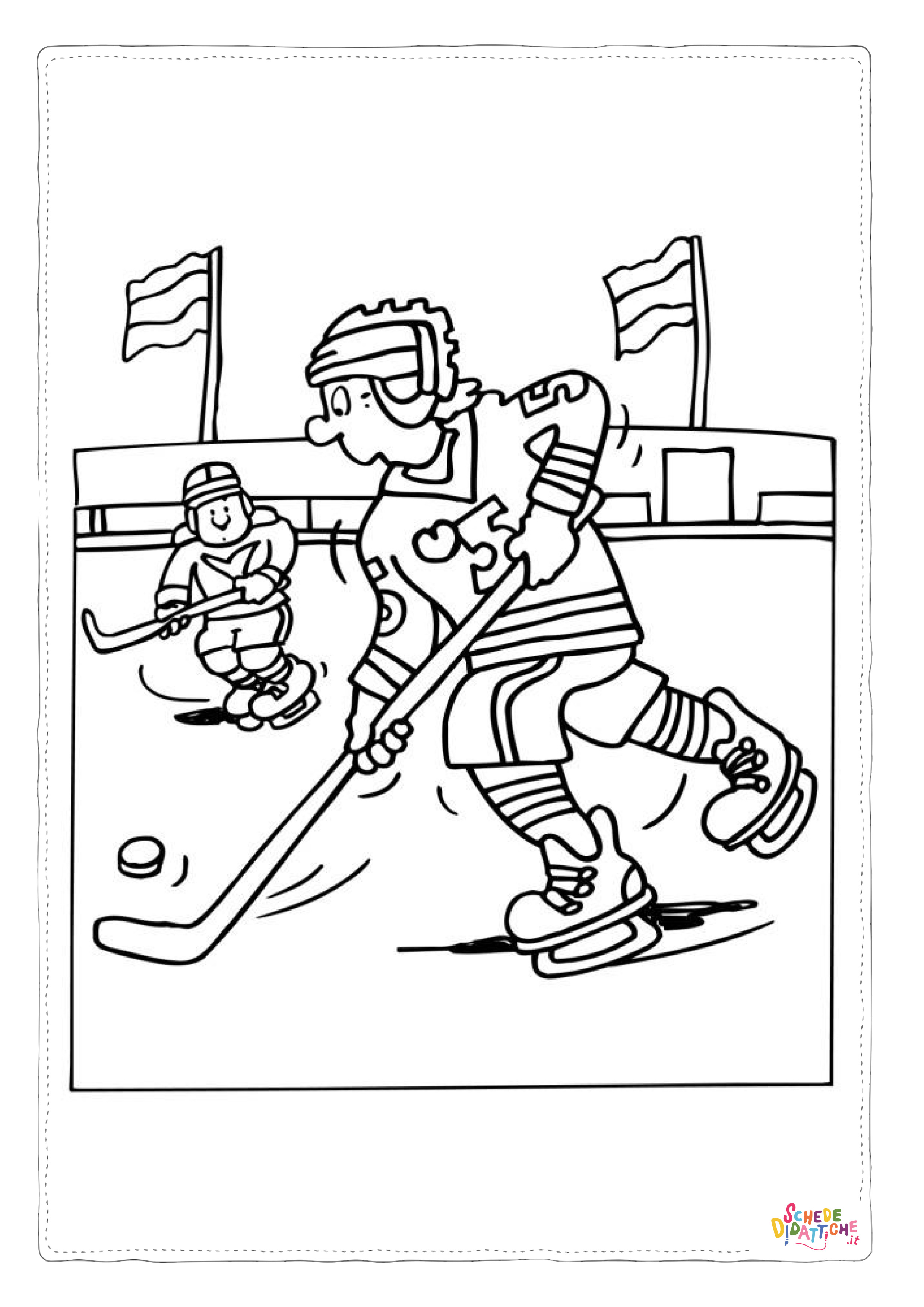 Disegno di hockey da stampare e colorare 37