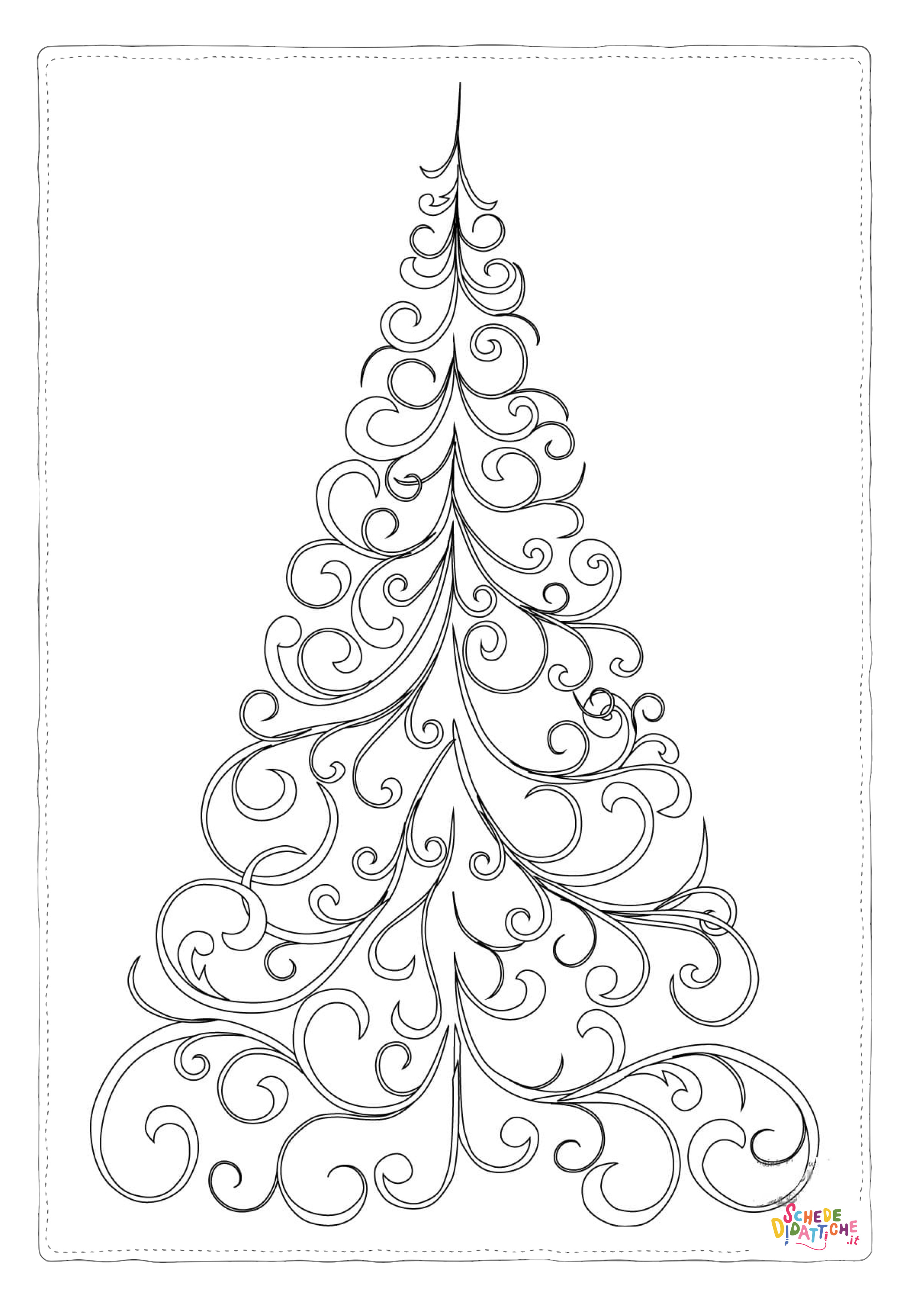 Disegno "Disegno di albero di Natale da stampare e colorare 162" Disegno di albero di Natale da stampare e colorare 162