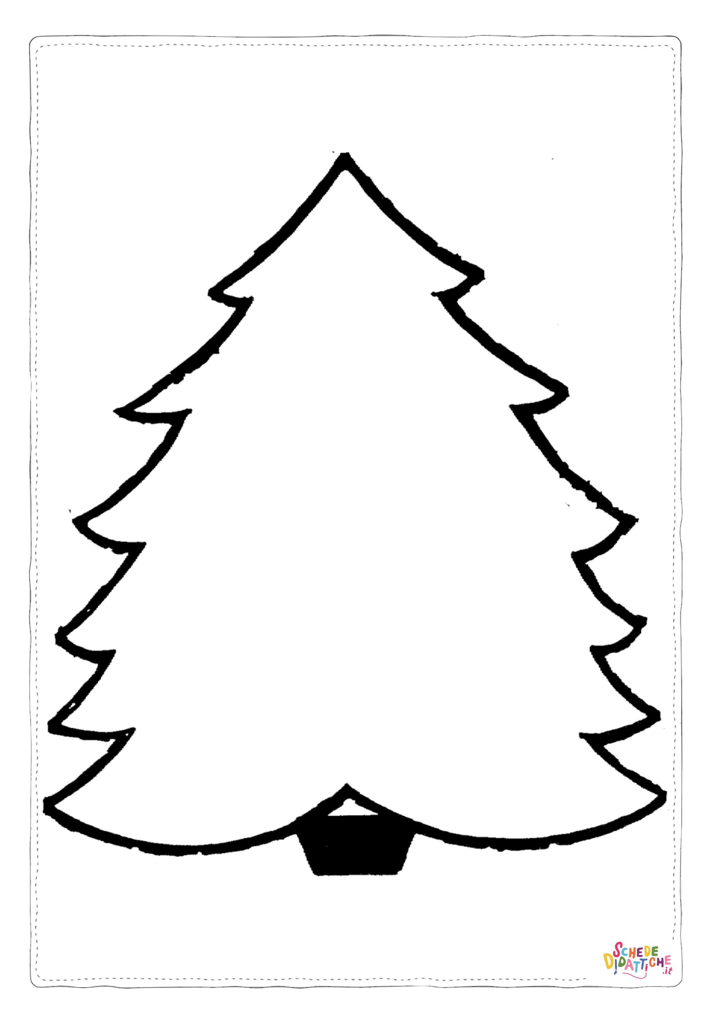 Disegno di albero di Natale da stampare e colorare 101