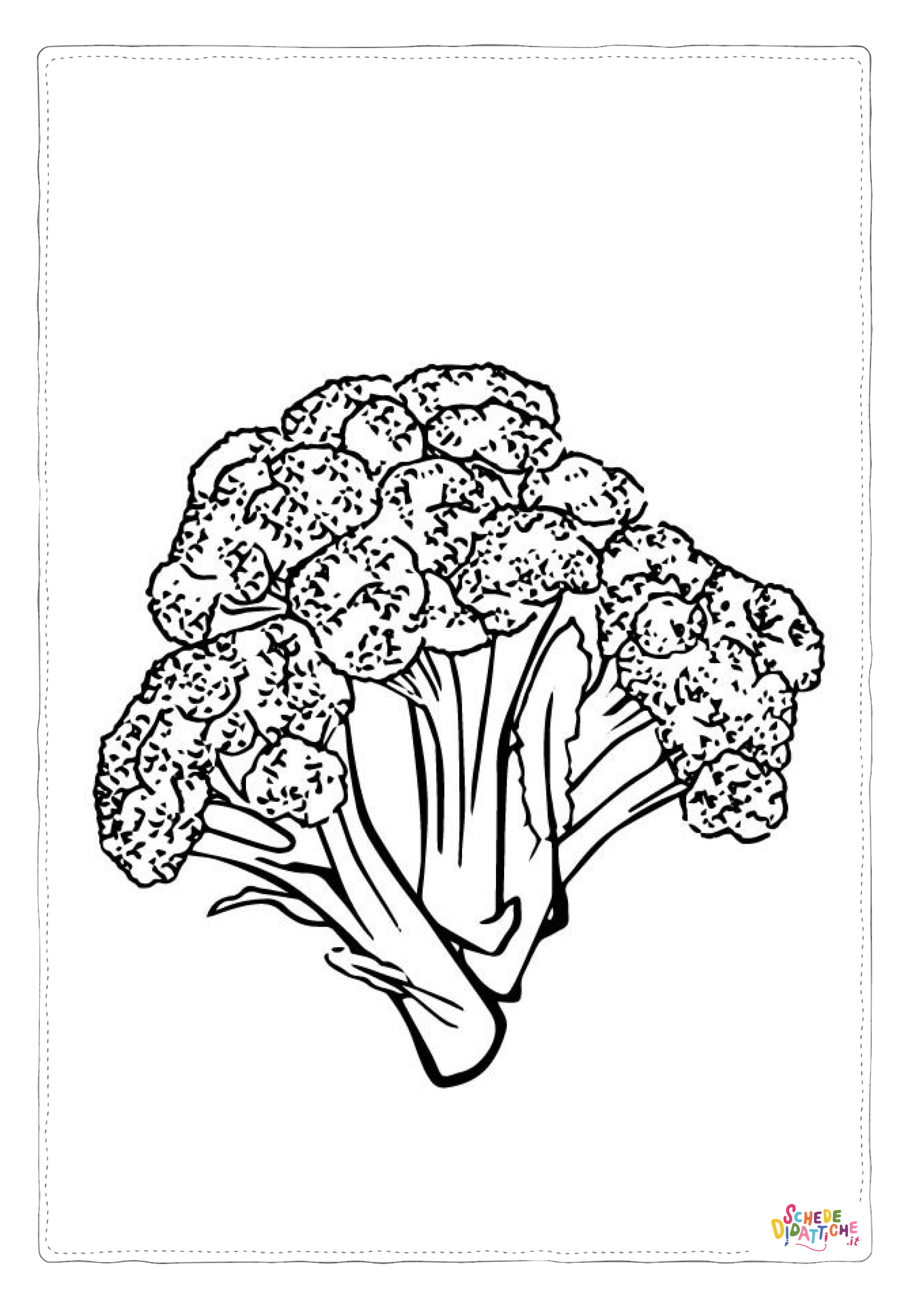 Disegno "Disegno di broccolo da stampare e colorare 2" Disegno di broccolo da stampare e colorare 2