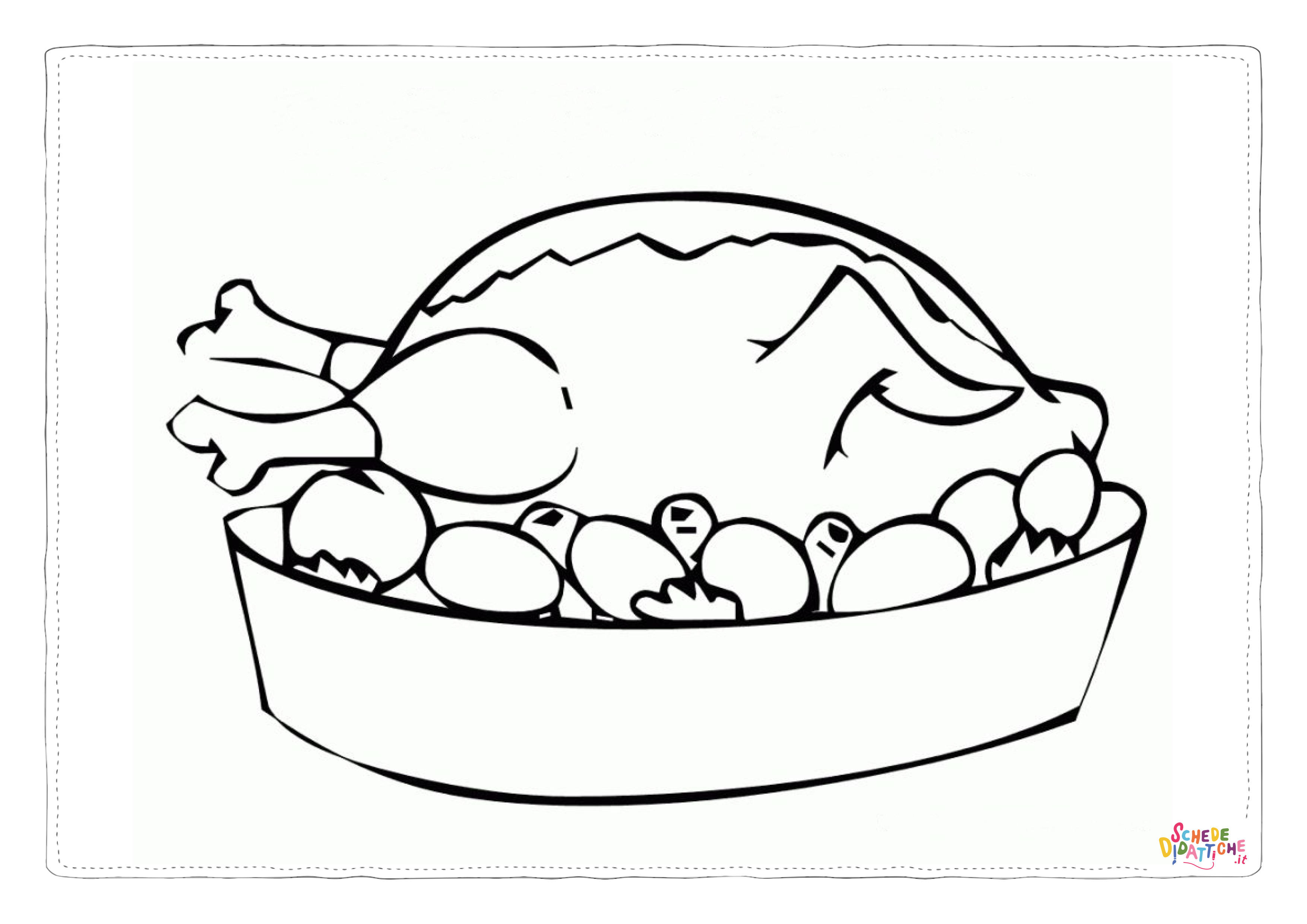 Disegno "Disegno di carne da stampare e colorare 23" Disegno di carne da stampare e colorare 23