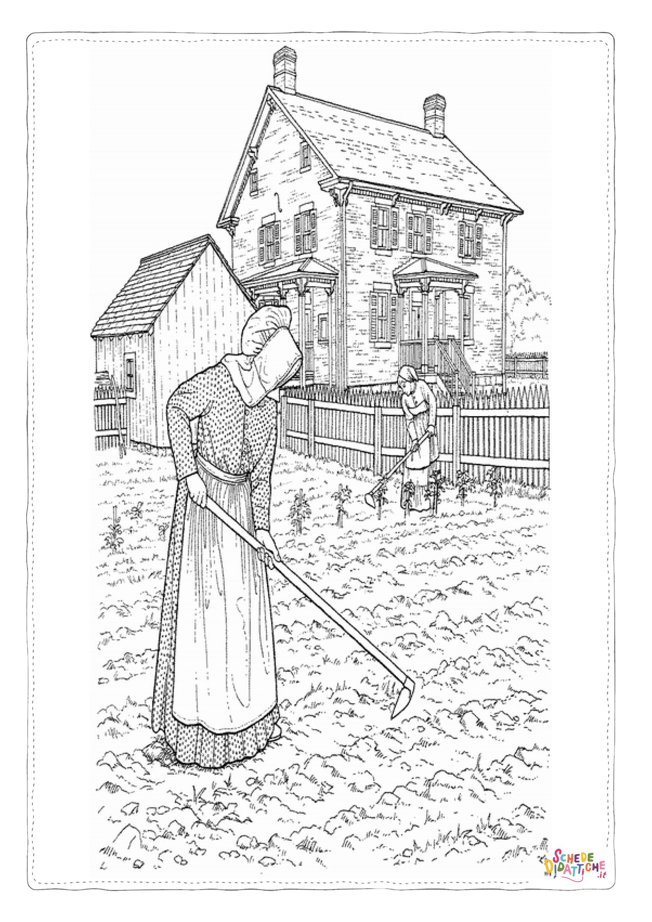 Disegno "Disegno di agricoltore da stampare e colorare 18" Disegno di agricoltore da stampare e colorare 18