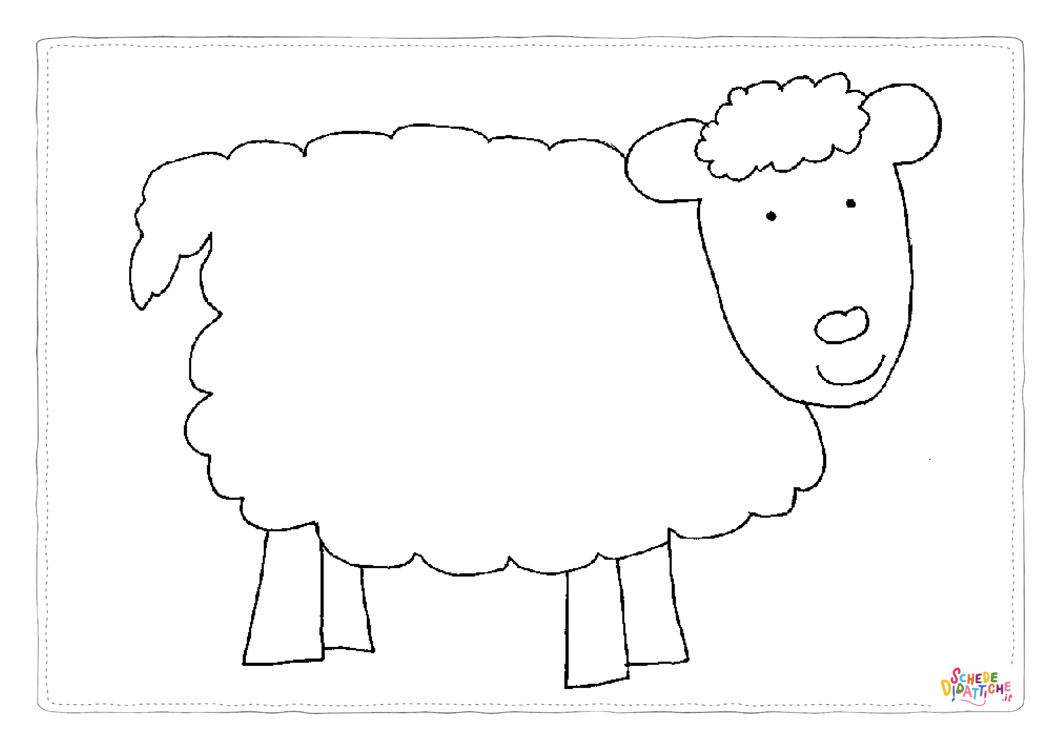 Disegno di pecora da stampare e colorare 18