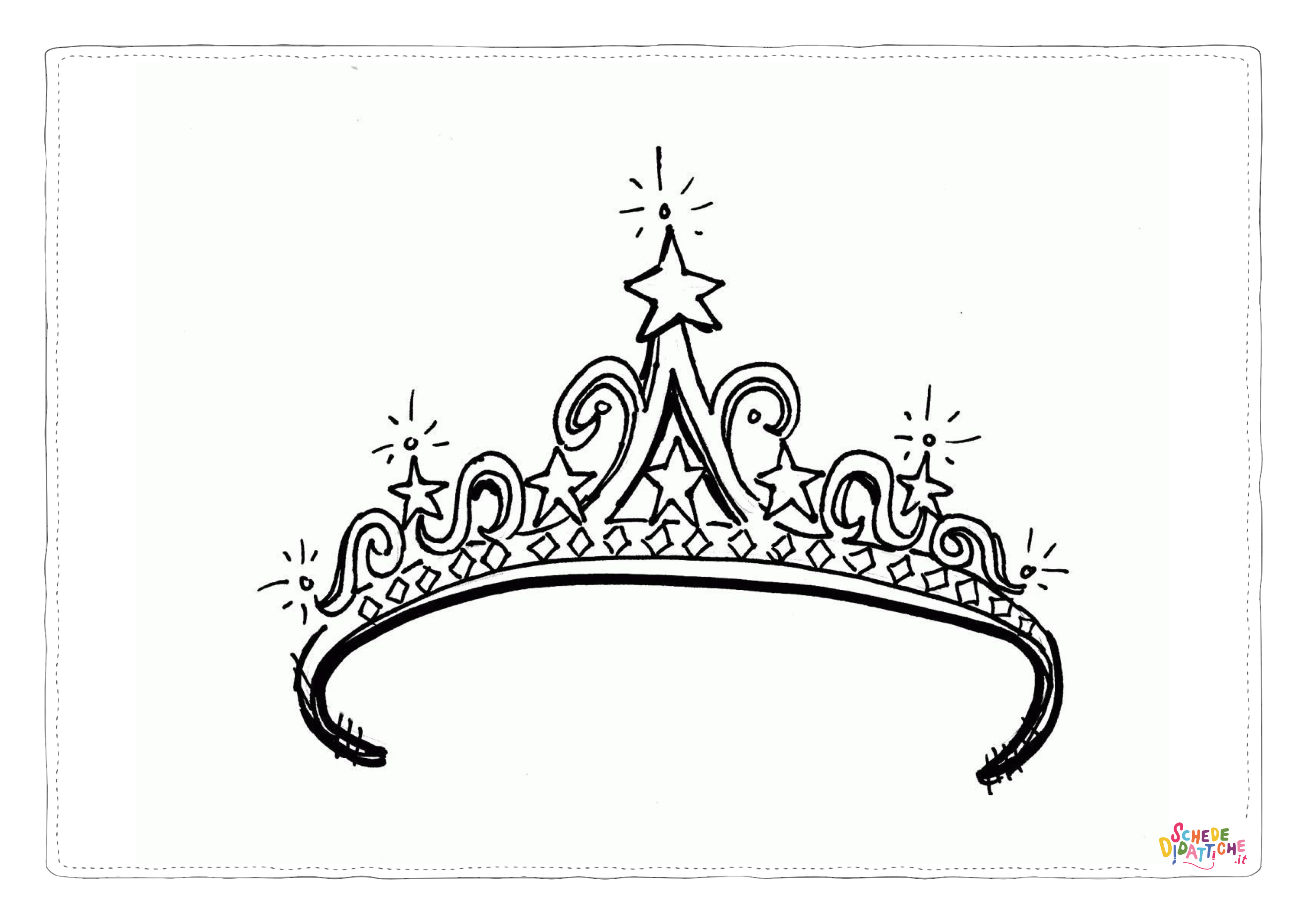 Disegno "Disegno di corona reale da stampare e colorare 2" Disegno di corona reale da stampare e colorare 2