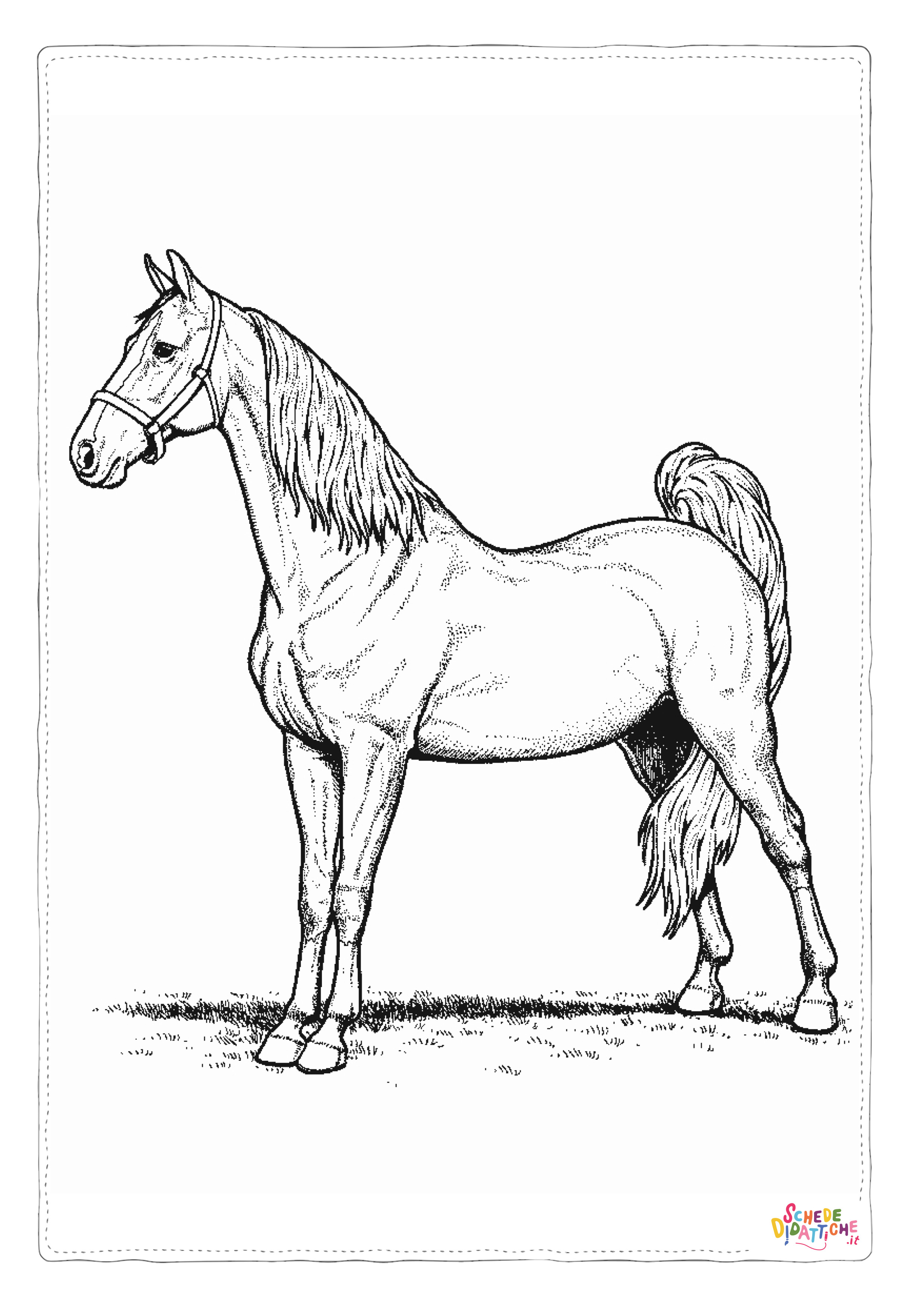 Disegno "Disegno di cavallo da stampare e colorare 84" Disegno di cavallo da stampare e colorare 84