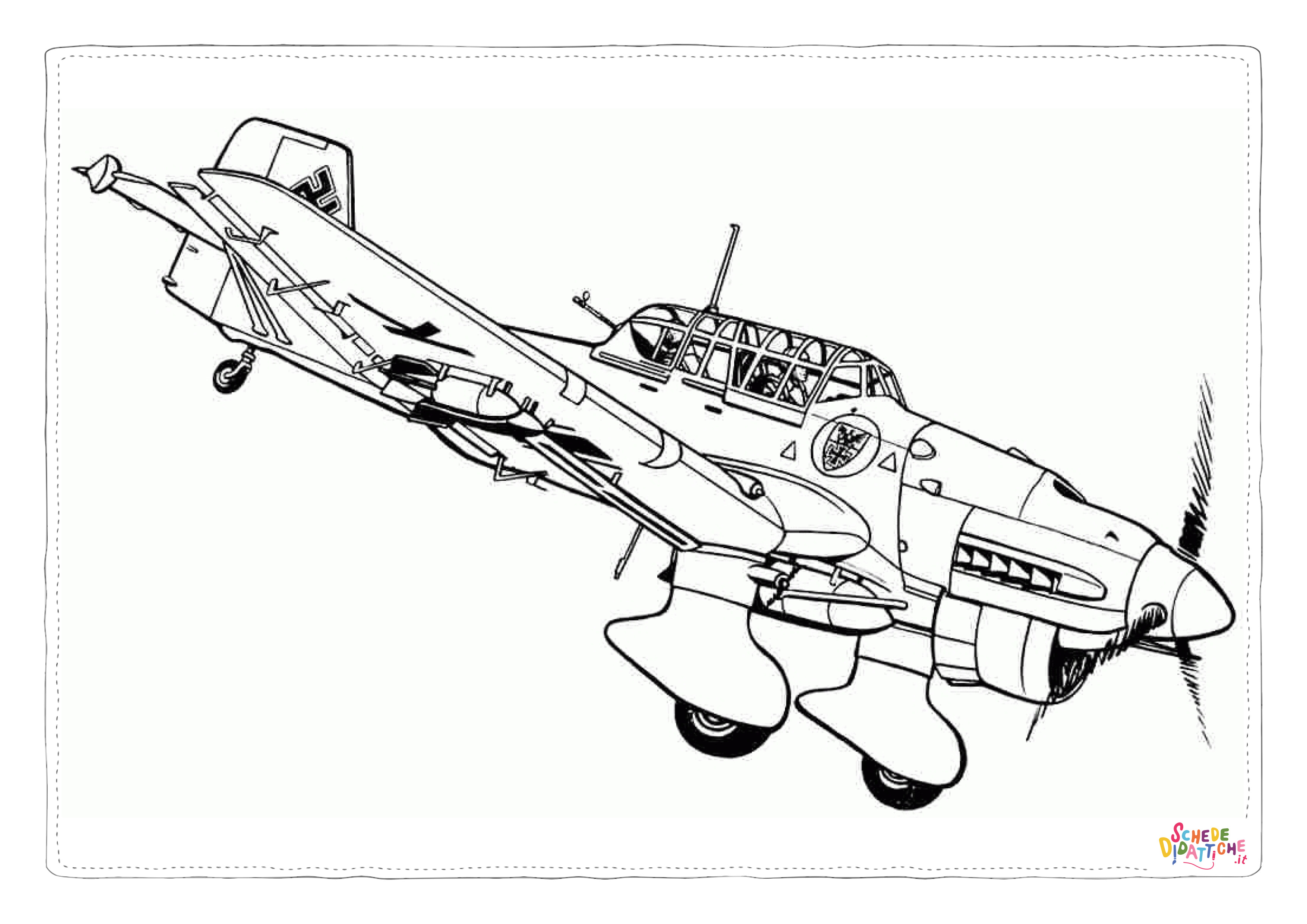 Disegno "Disegno di aereo militare da stampare e colorare 31" Disegno di aereo militare da stampare e colorare 31