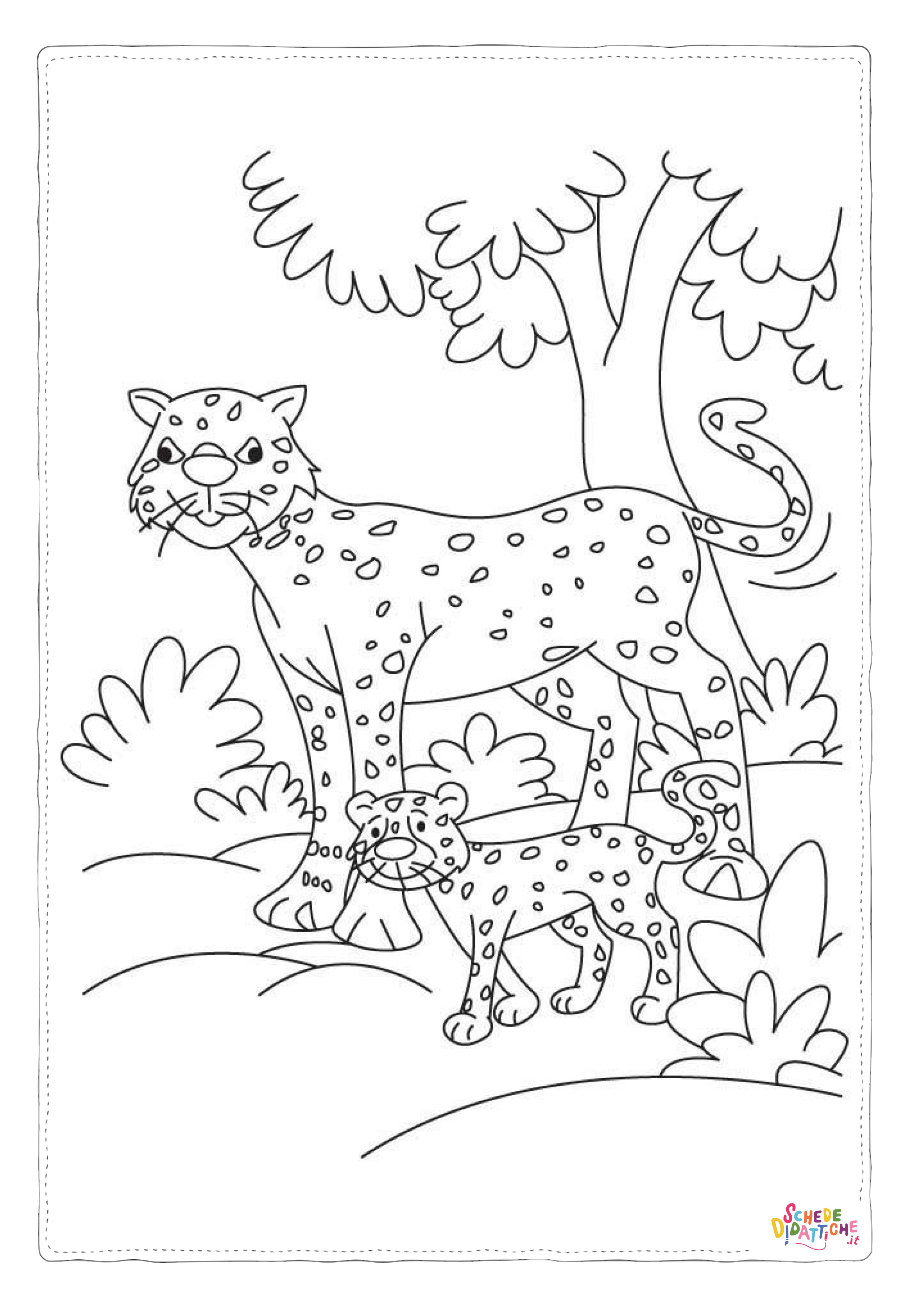 Disegno "Disegno di leopardo da stampare e colorare 65" Disegno di leopardo da stampare e colorare 65