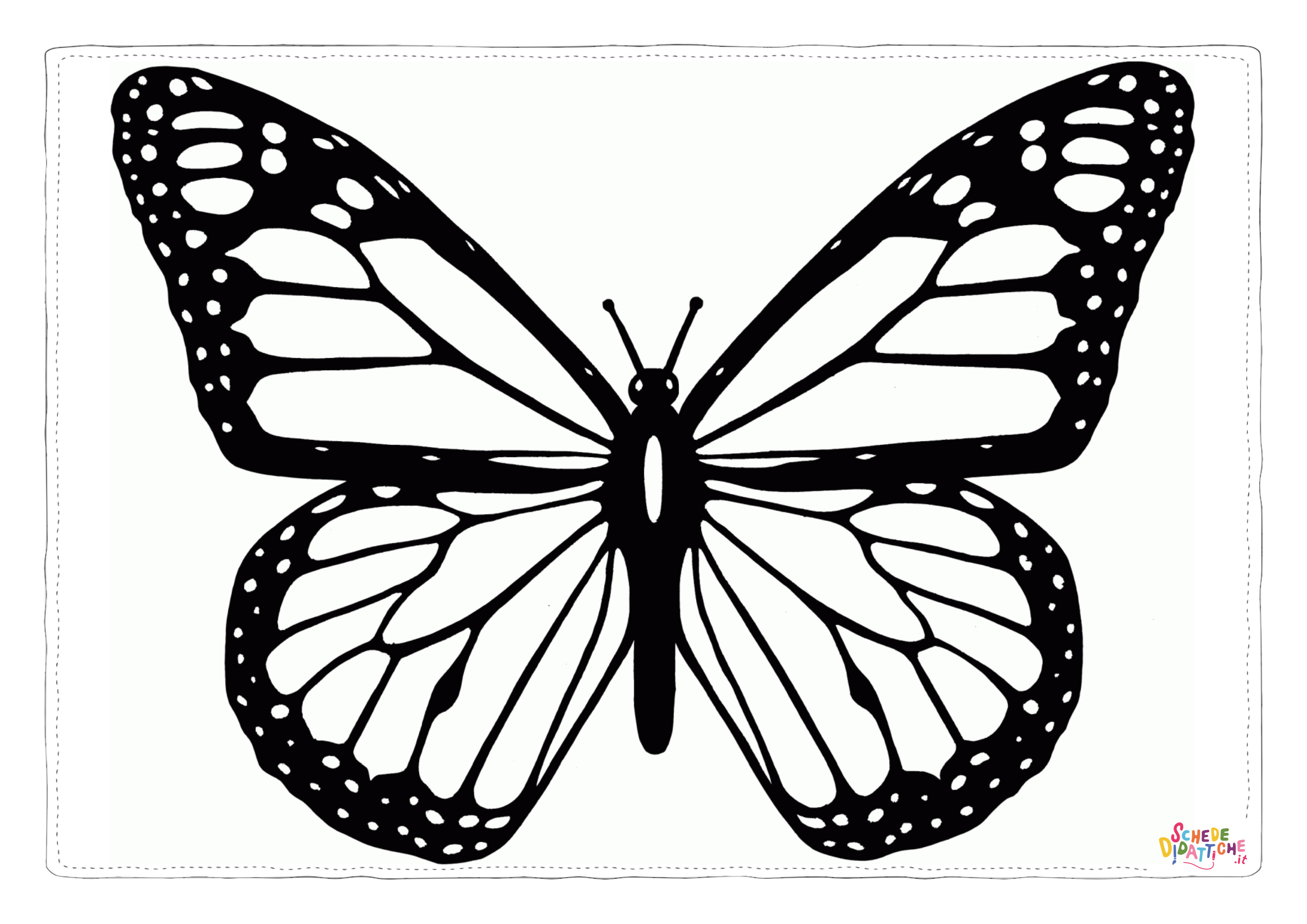 Disegno "Disegno di farfalla da stampare e colorare 222" Disegno di farfalla da stampare e colorare 222