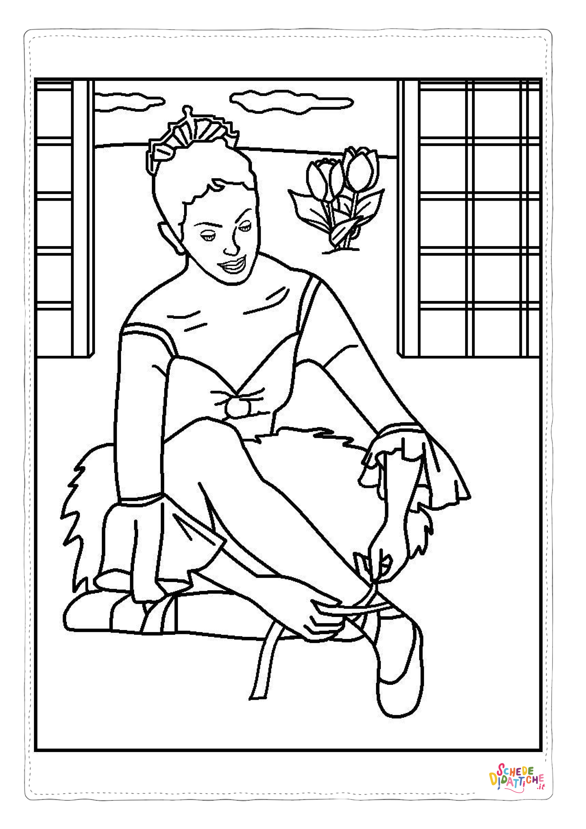 Disegno "Disegno di danza da stampare e colorare 24" Disegno di danza da stampare e colorare 24