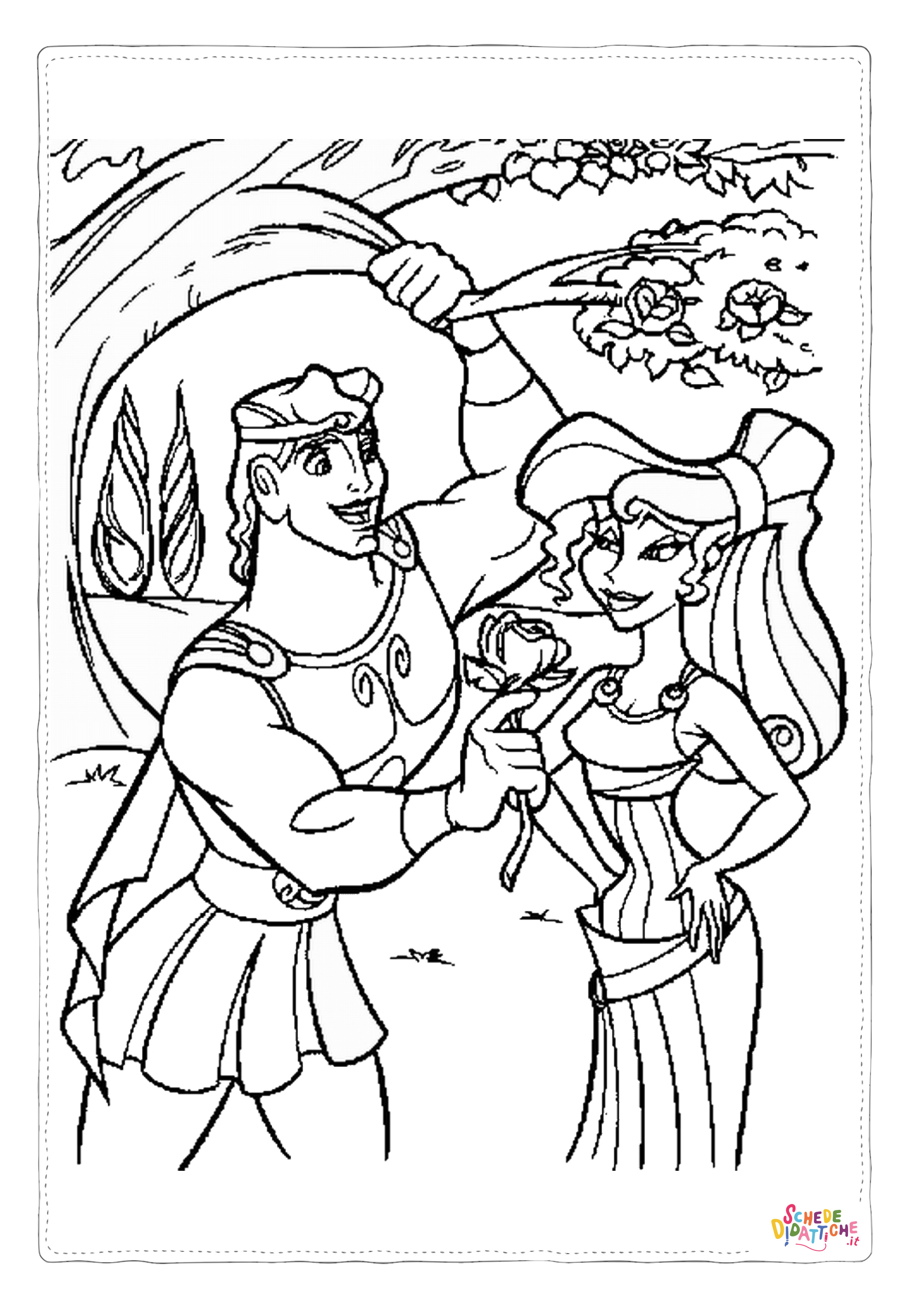 Disegno "Disegno di Hercules da stampare e colorare 6" Disegno di Hercules da stampare e colorare 6