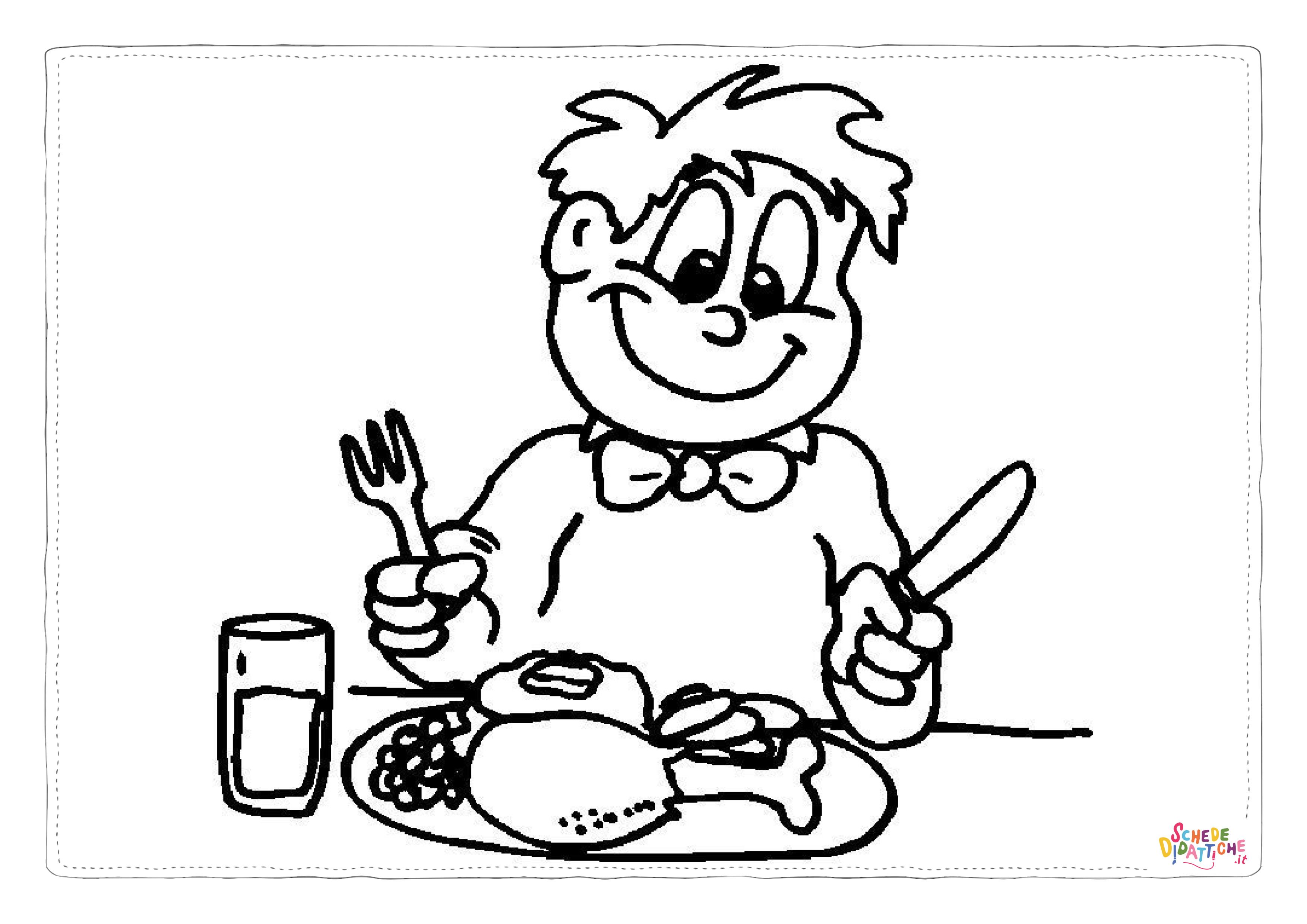 Disegno "Disegno di cibo vario da stampare e colorare 12" Disegno di cibo vario da stampare e colorare 12