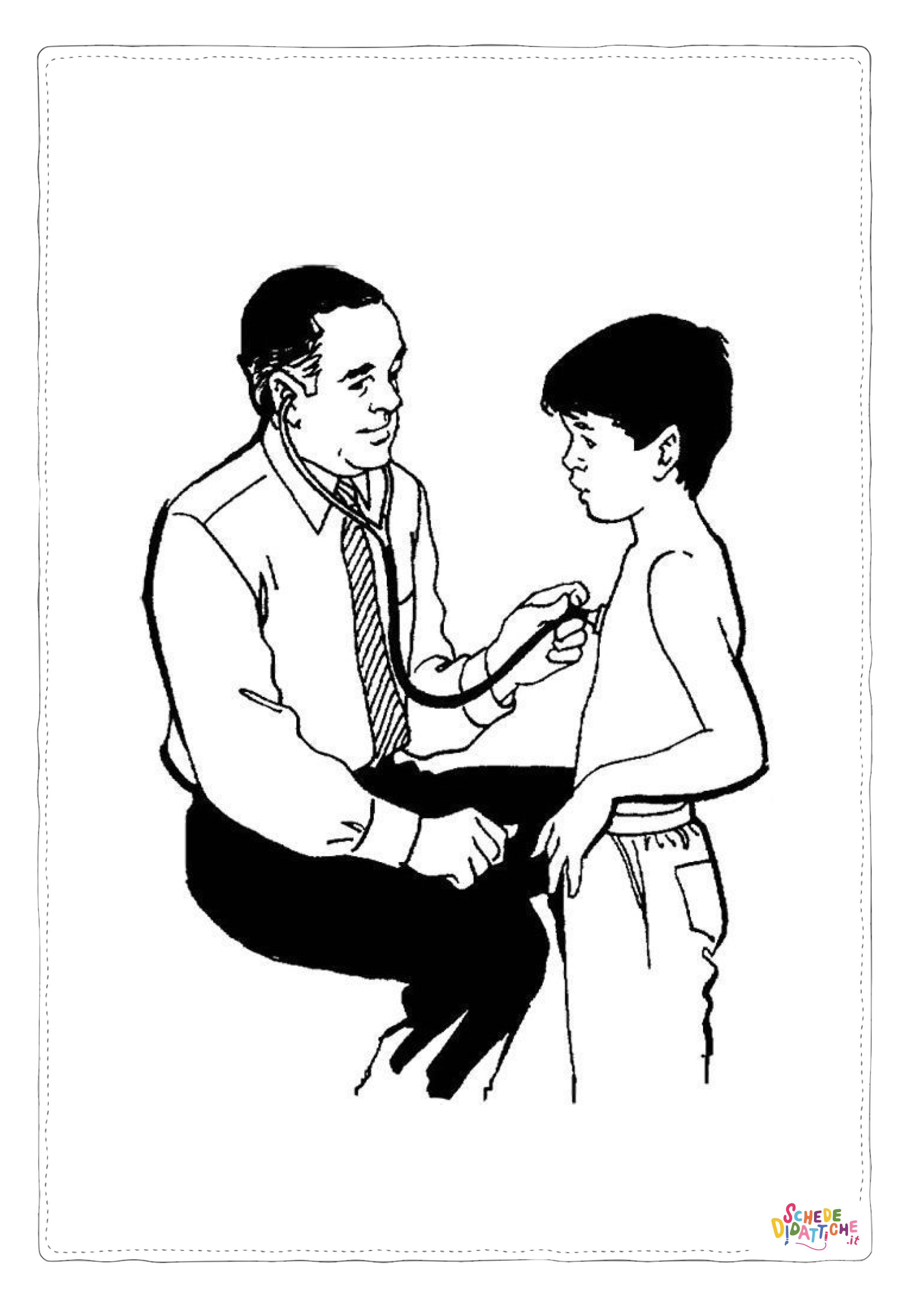 Disegno "Disegno di dottore da stampare e colorare 20" Disegno di dottore da stampare e colorare 20