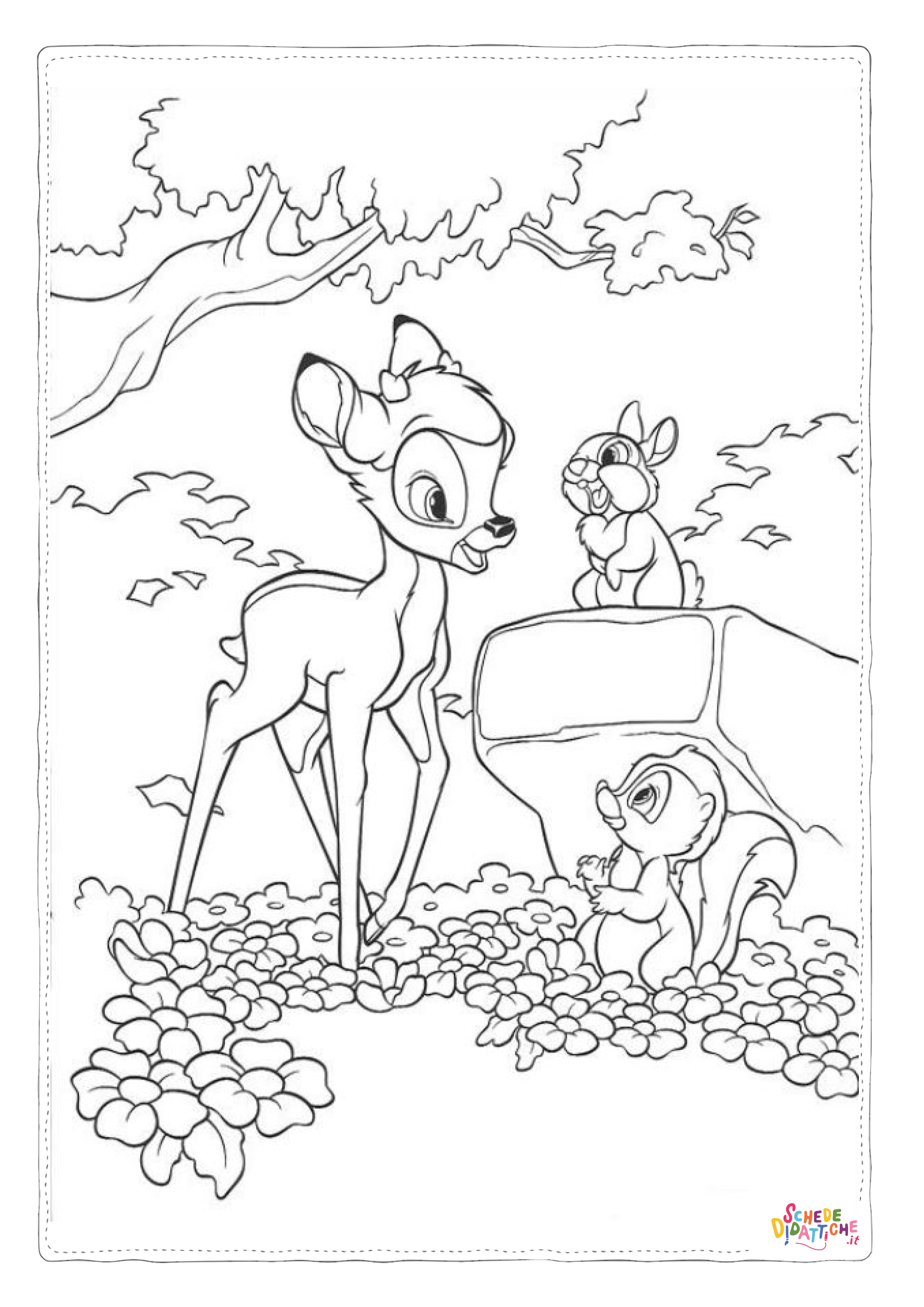 Disegno "Disegno di Bambi da stampare e colorare 34" Disegno di Bambi da stampare e colorare 34