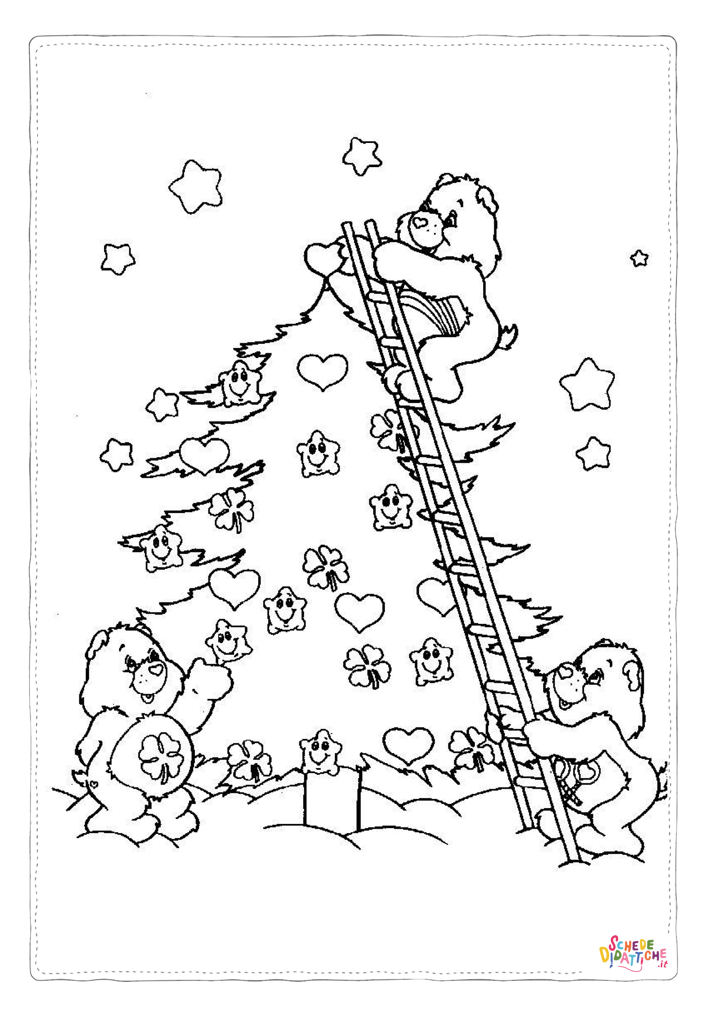 Disegno "Disegno di albero di Natale da stampare e colorare 253" Disegno di albero di Natale da stampare e colorare 253