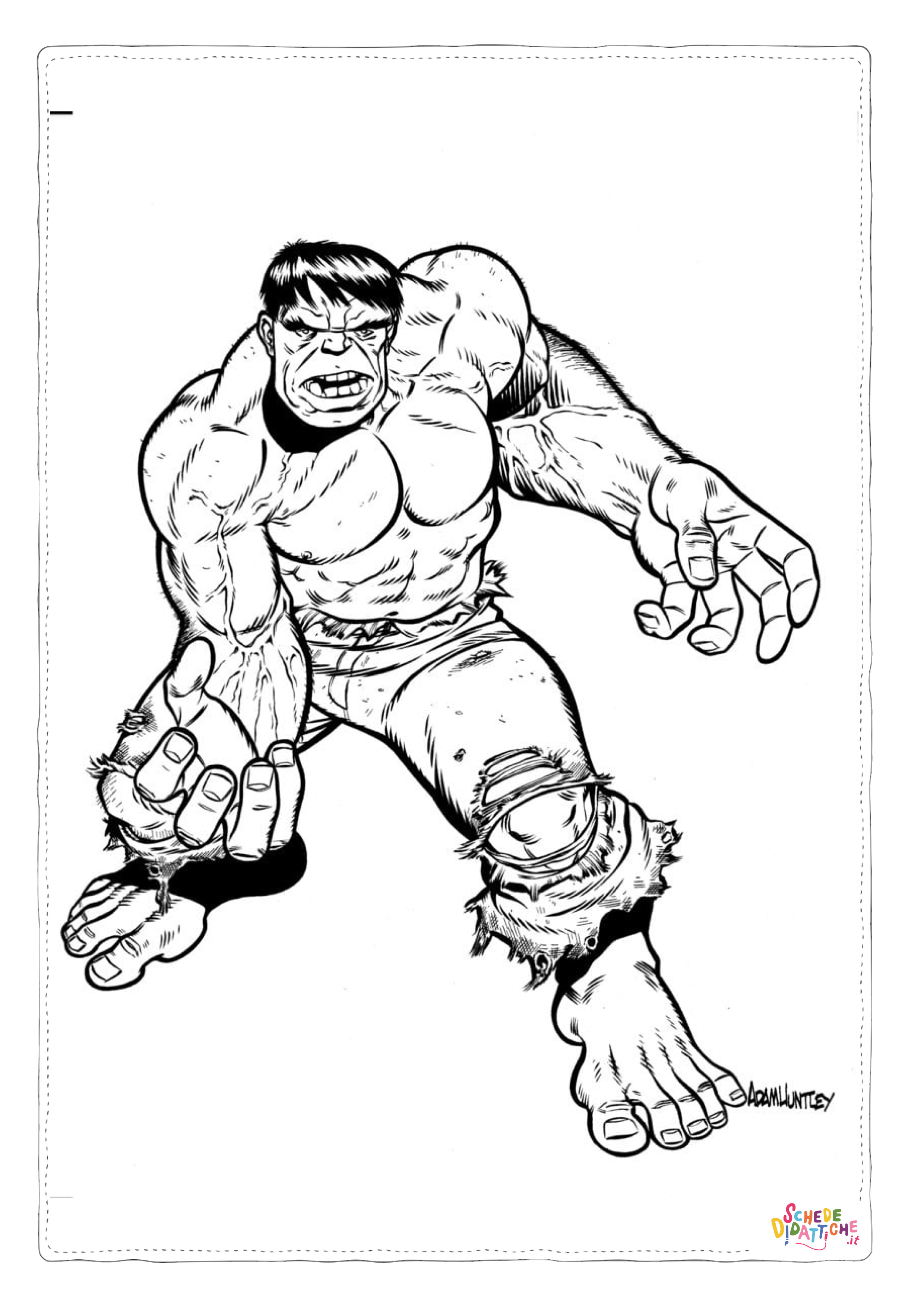 Disegno "Disegno di Hulk da stampare e colorare 120" Disegno di Hulk da stampare e colorare 120