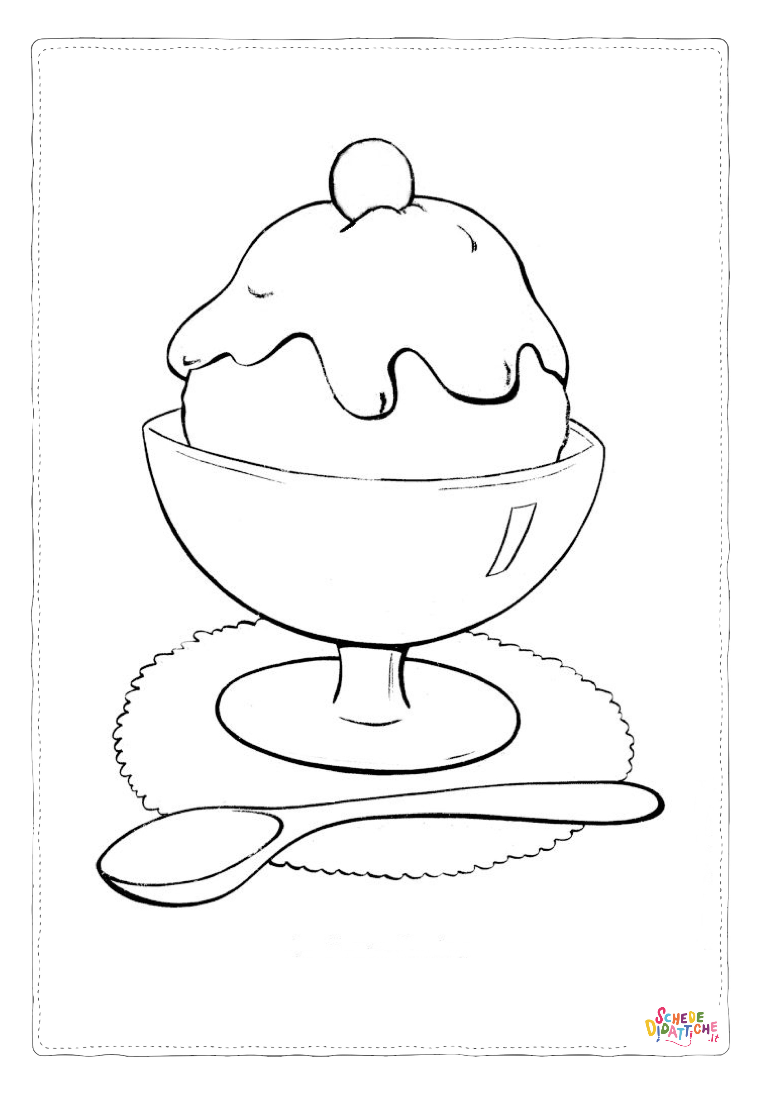 Disegno "Disegno di gelato da stampare e colorare 50" Disegno di gelato da stampare e colorare 50