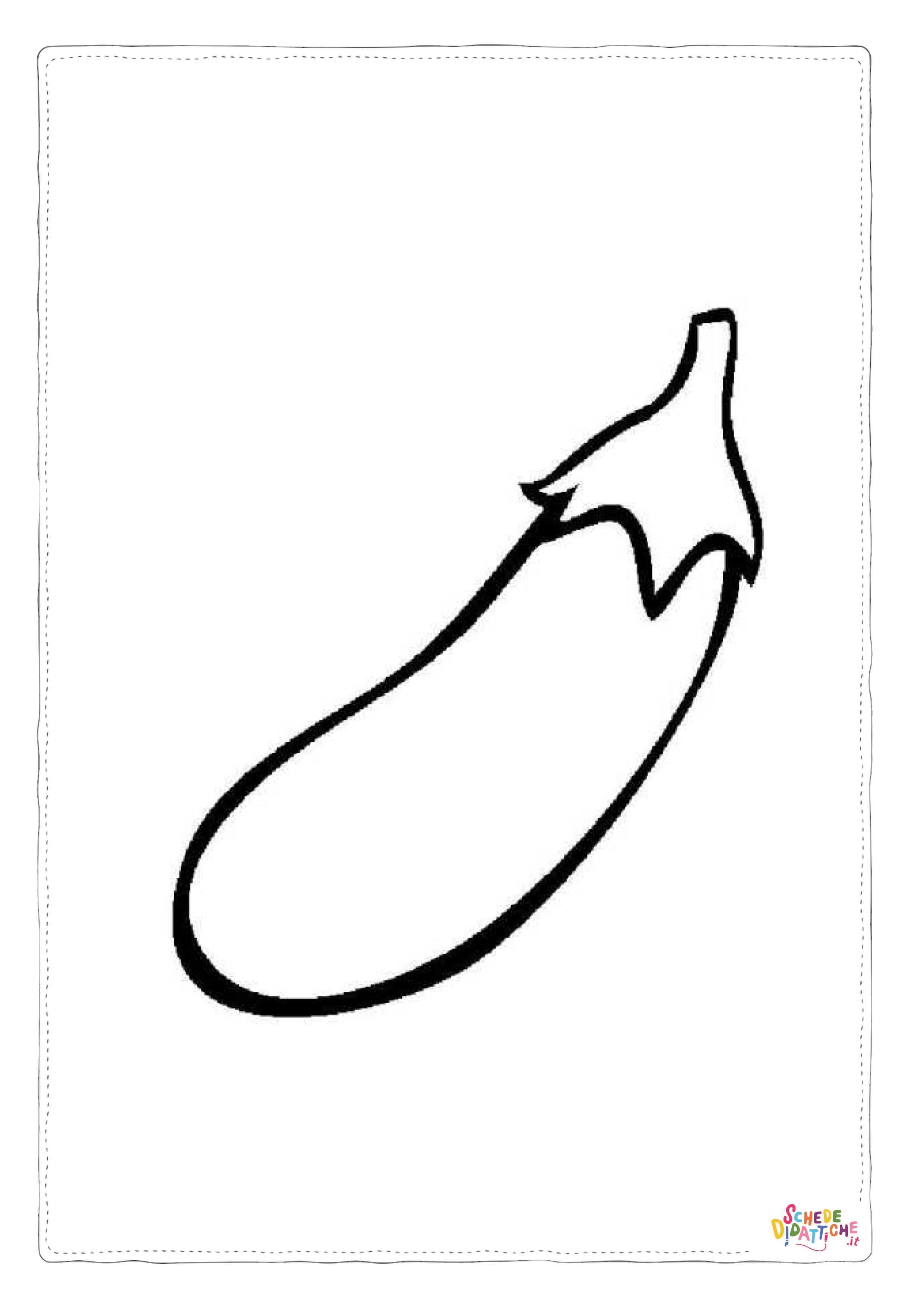 Disegno di melanzana da stampare e colorare 3