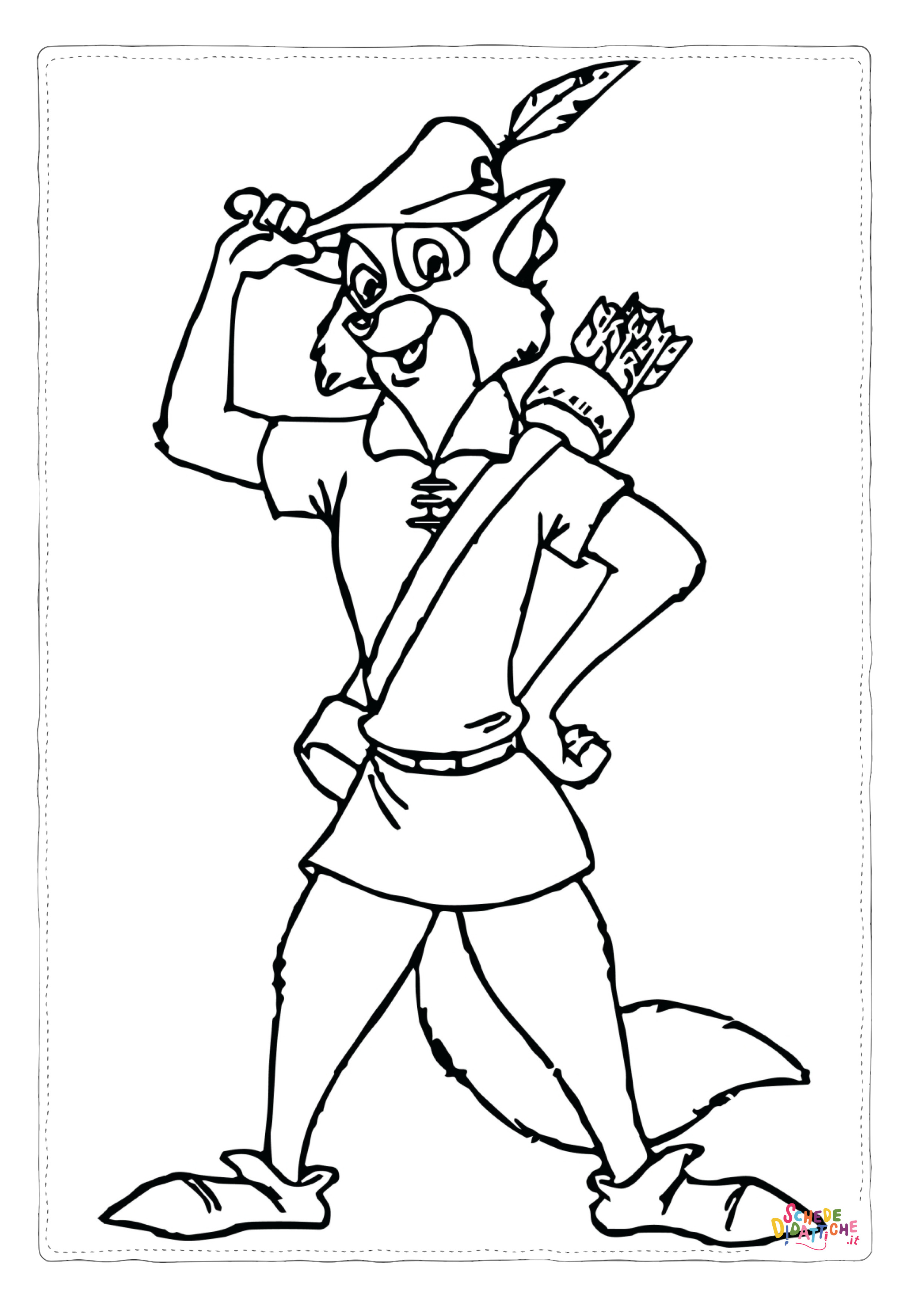 Disegno di Robin Hood da stampare e colorare 9