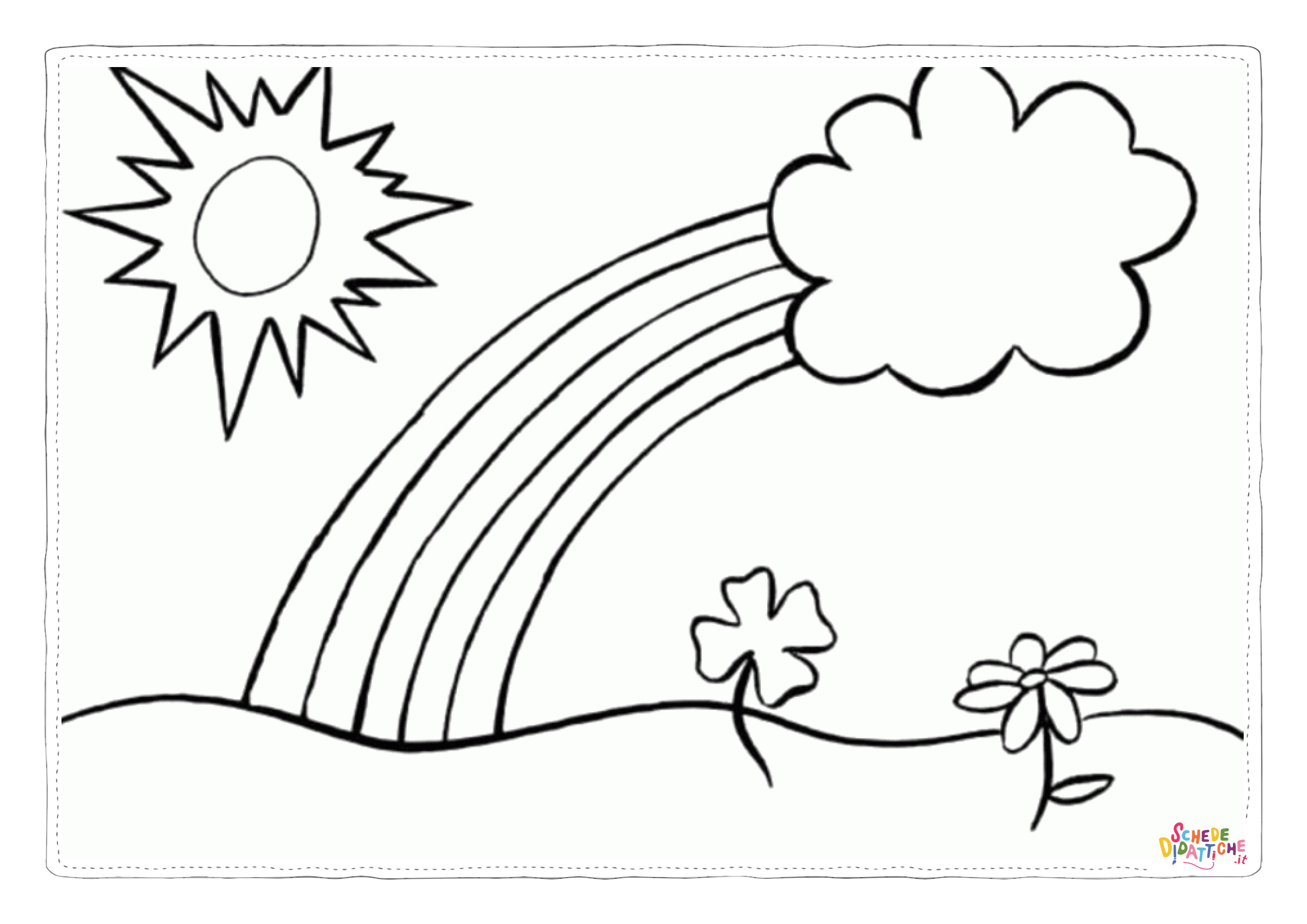 Disegno di arcobaleno da stampare e colorare 29