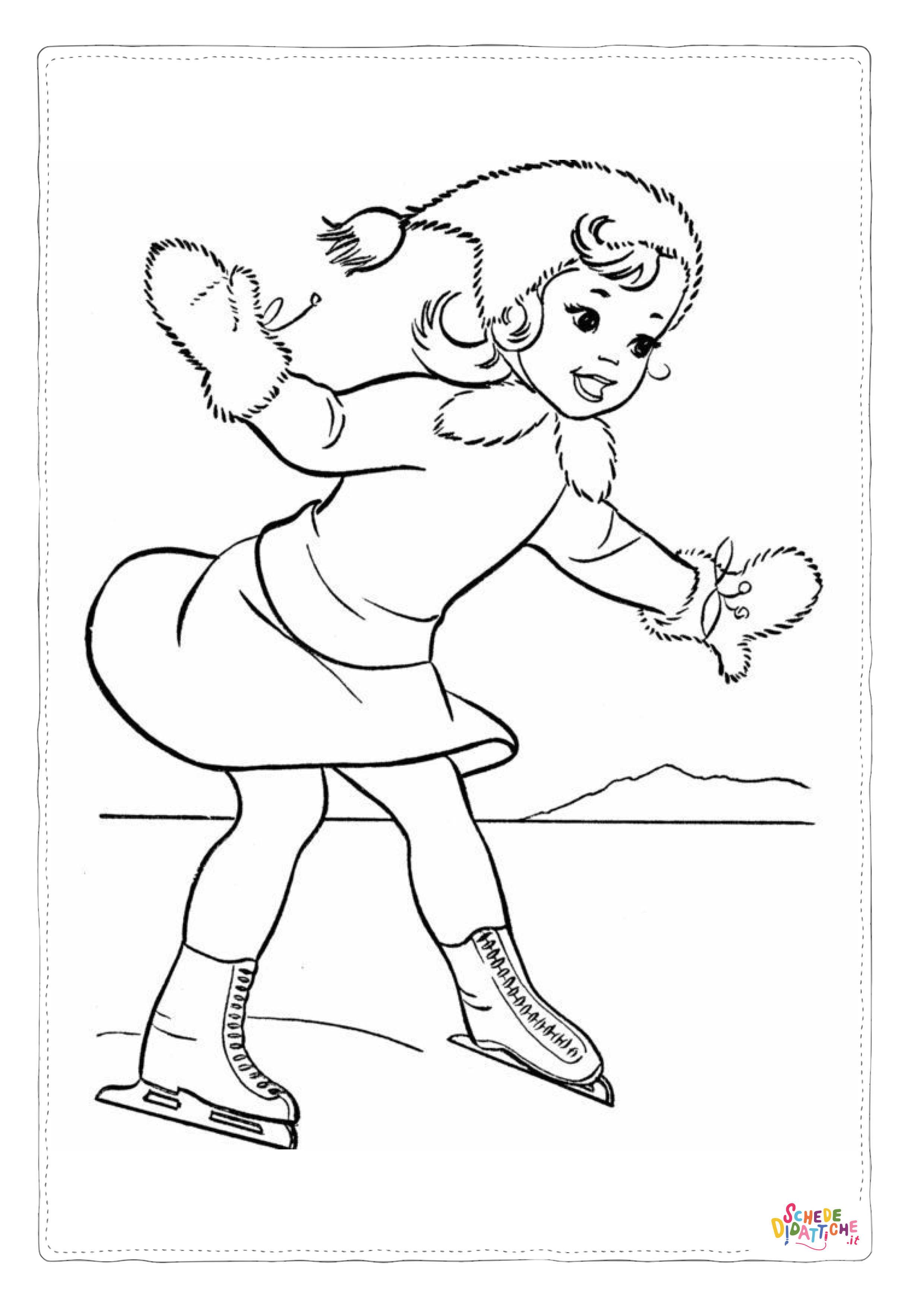 Disegno di pattinaggio da stampare e colorare 9