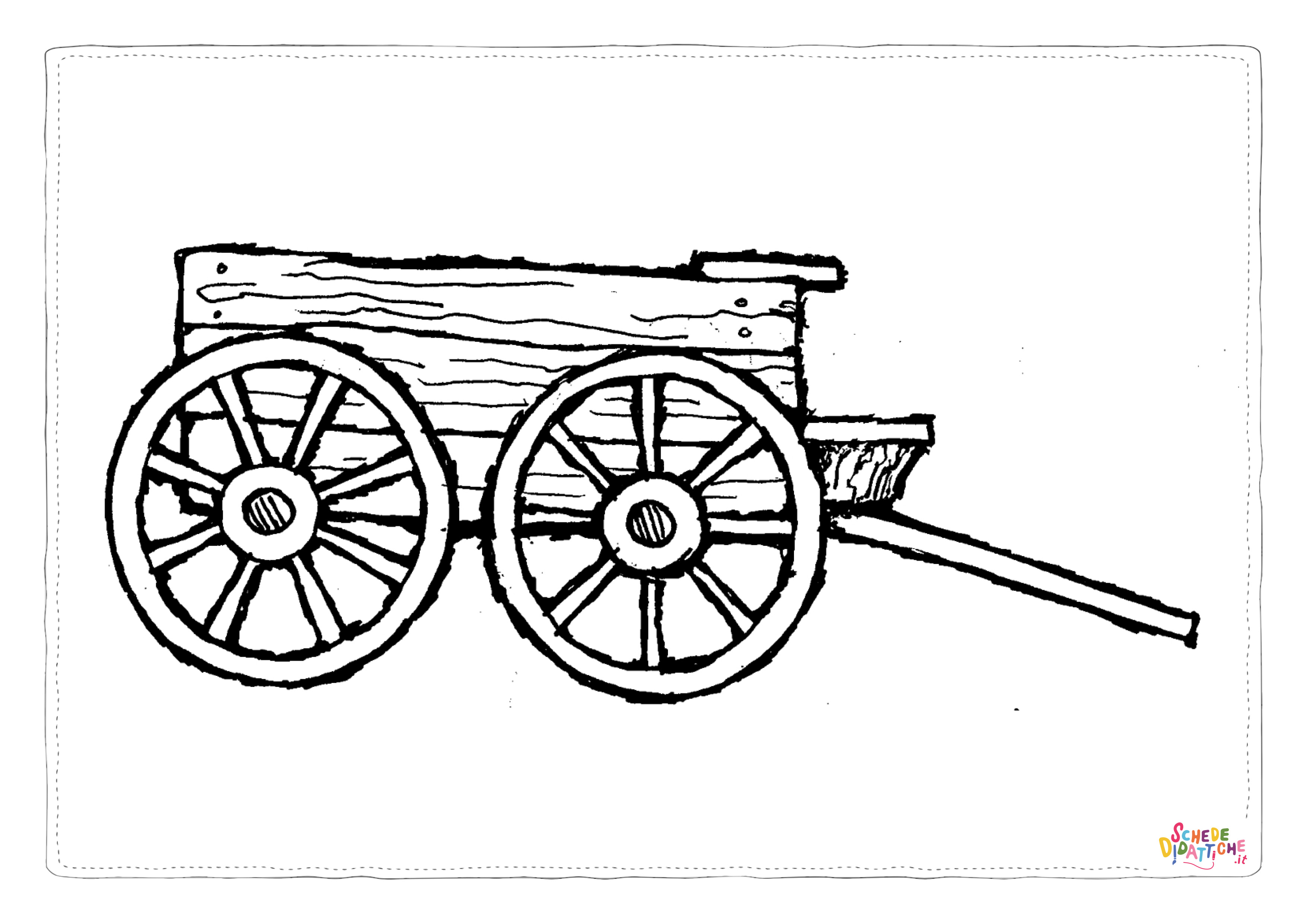 Disegno "Disegno di carrozza da stampare e colorare 11" Disegno di carrozza da stampare e colorare 11