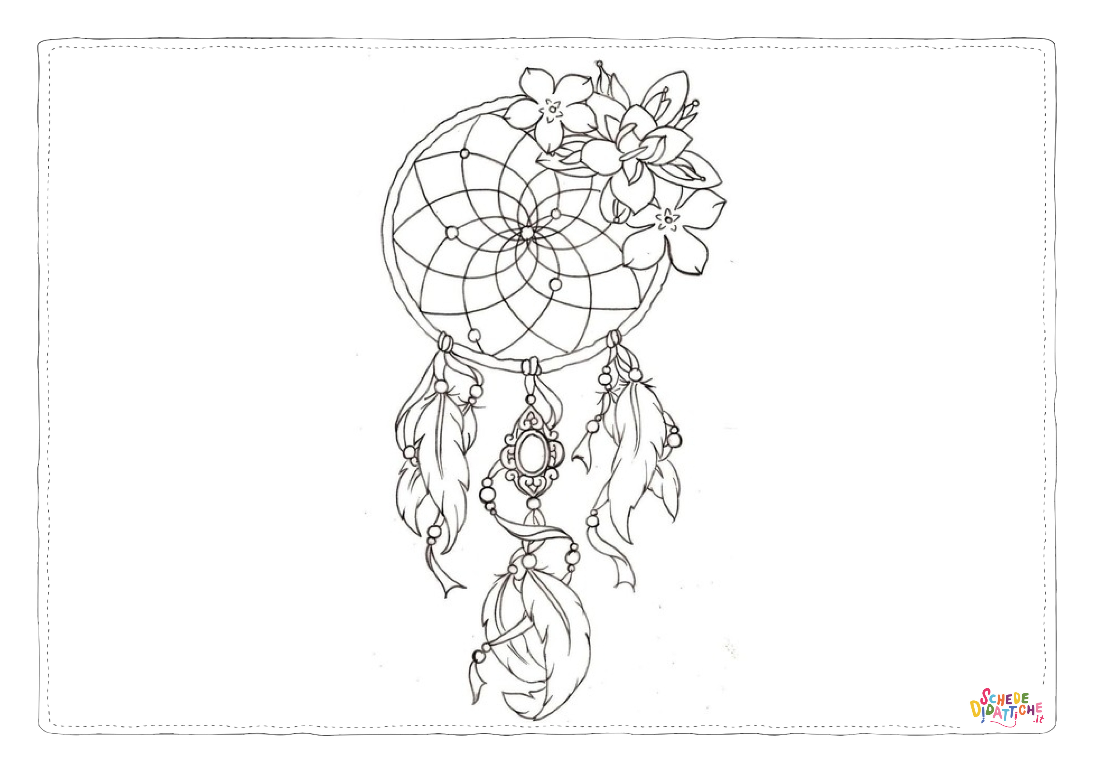 Disegno "Disegno di acchiappasogni da stampare e colorare 3" Disegno di acchiappasogni da stampare e colorare 3