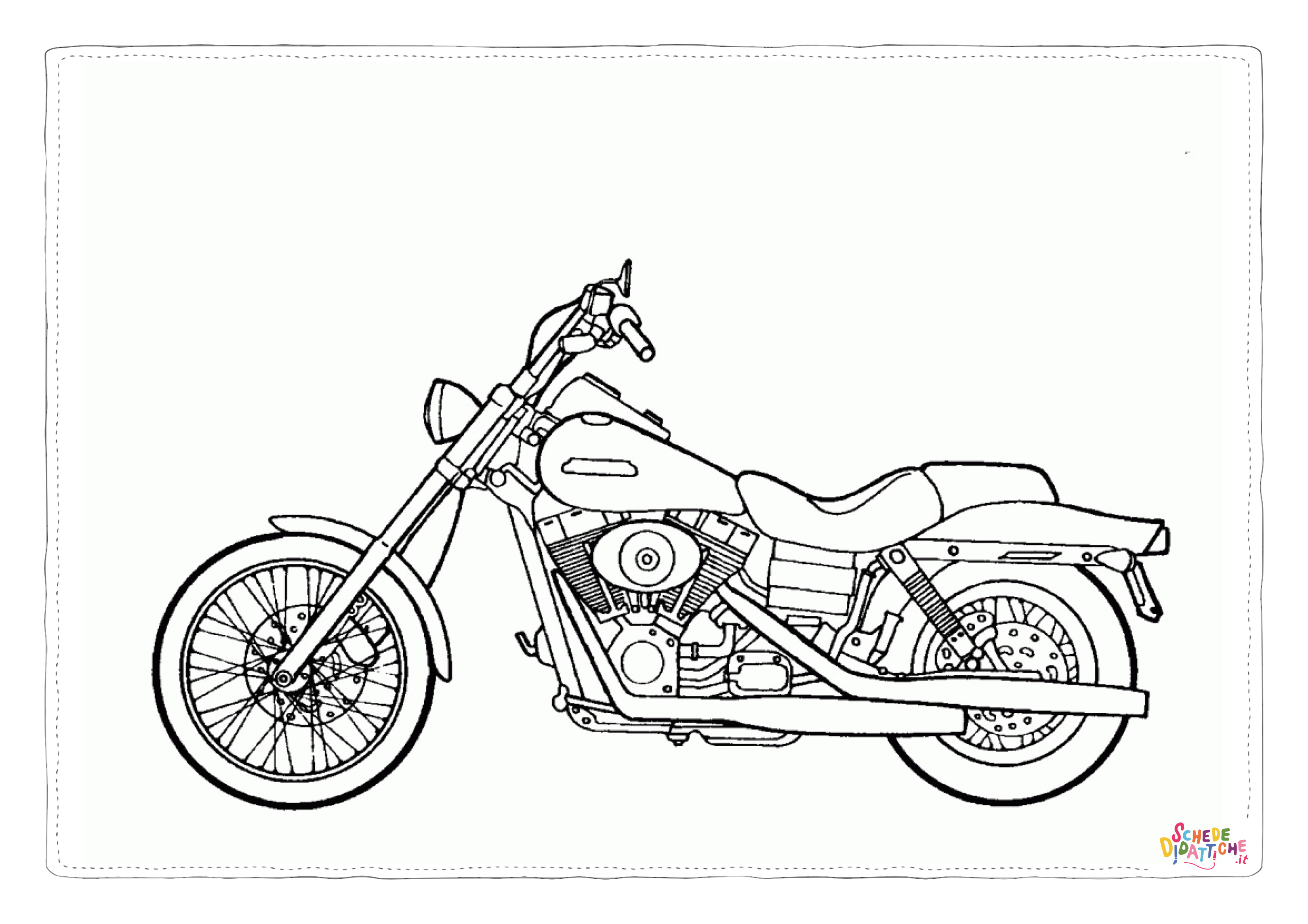 Disegno "Disegno di moto da stampare e colorare 45" Disegno di moto da stampare e colorare 45