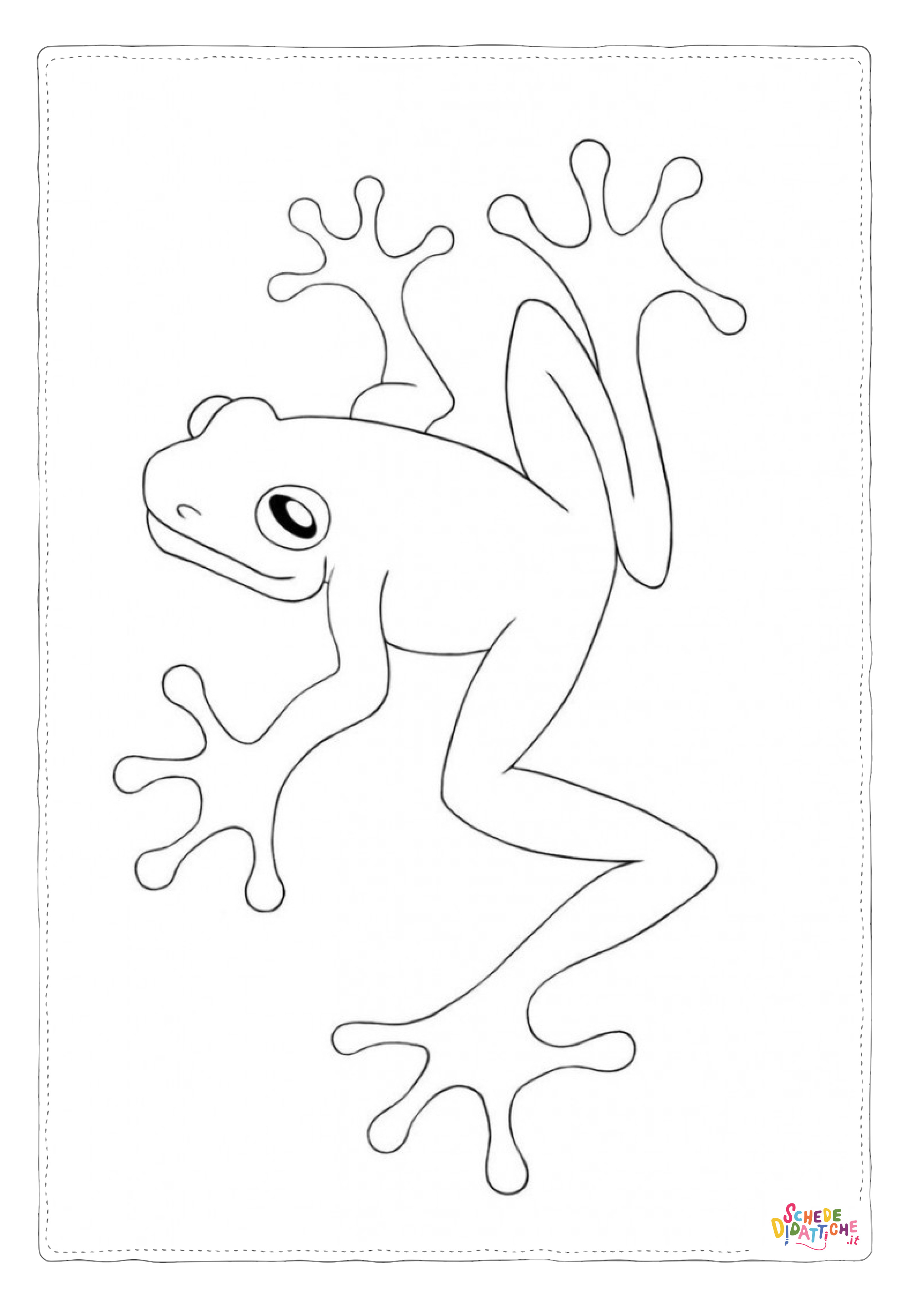 Disegno "Disegno di rana da stampare e colorare 80" Disegno di rana da stampare e colorare 80