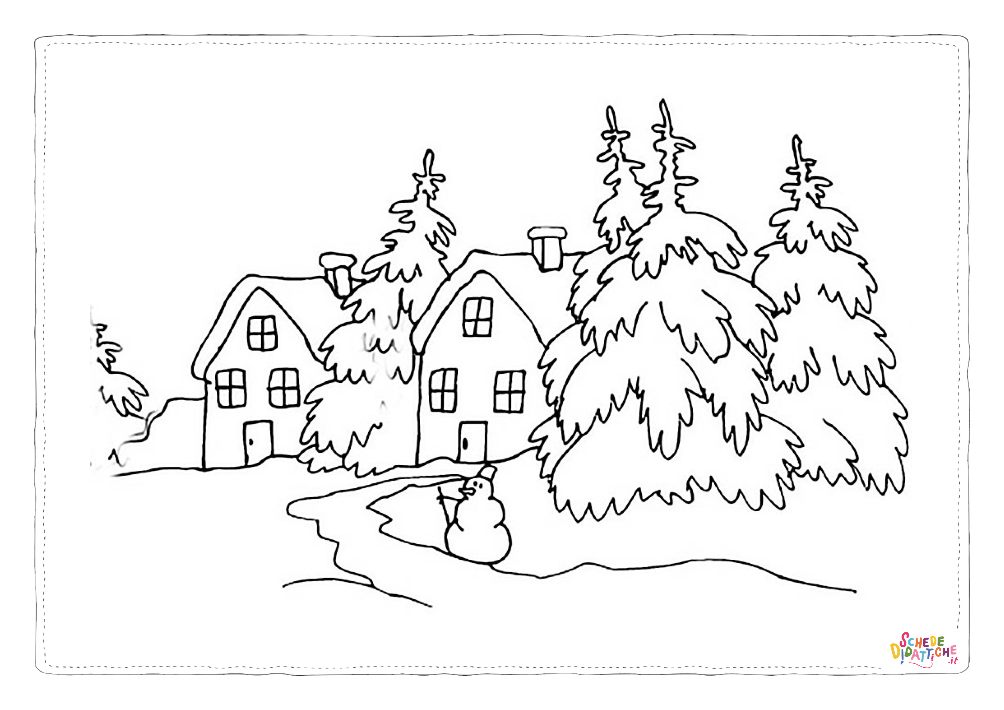 Disegno "Disegno di paesaggio da stampare e colorare 86" Disegno di paesaggio da stampare e colorare 86