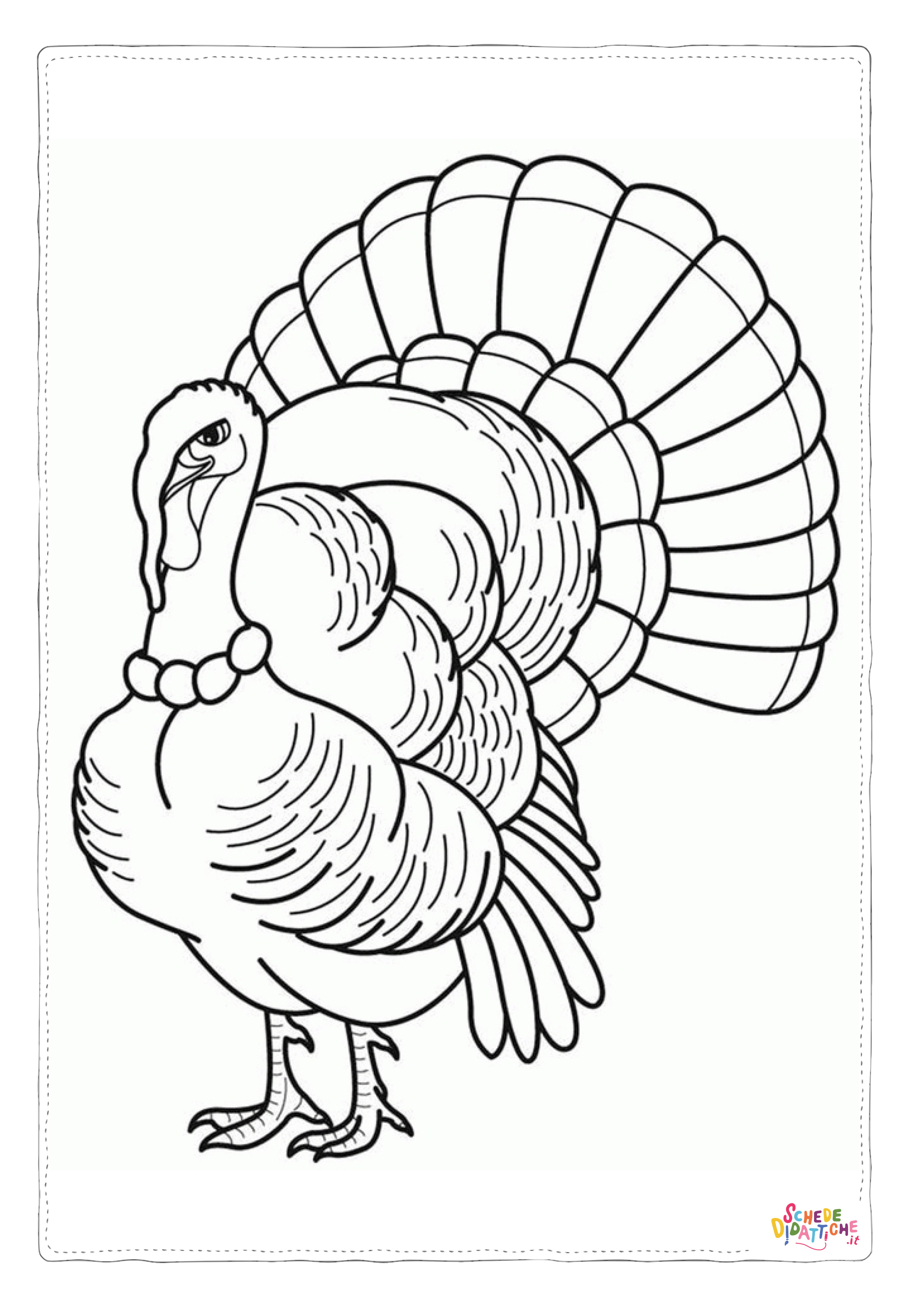 Disegno di tacchino da stampare e colorare 46