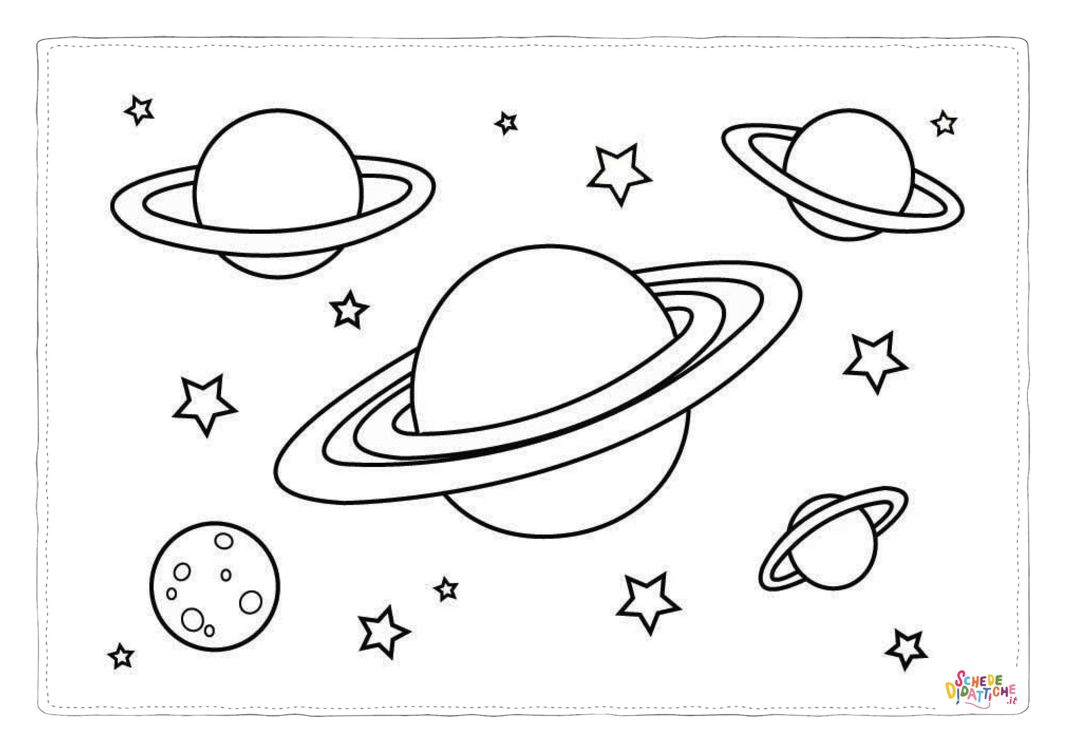Disegno "Disegno di pianeta da stampare e colorare 7" Disegno di pianeta da stampare e colorare 7