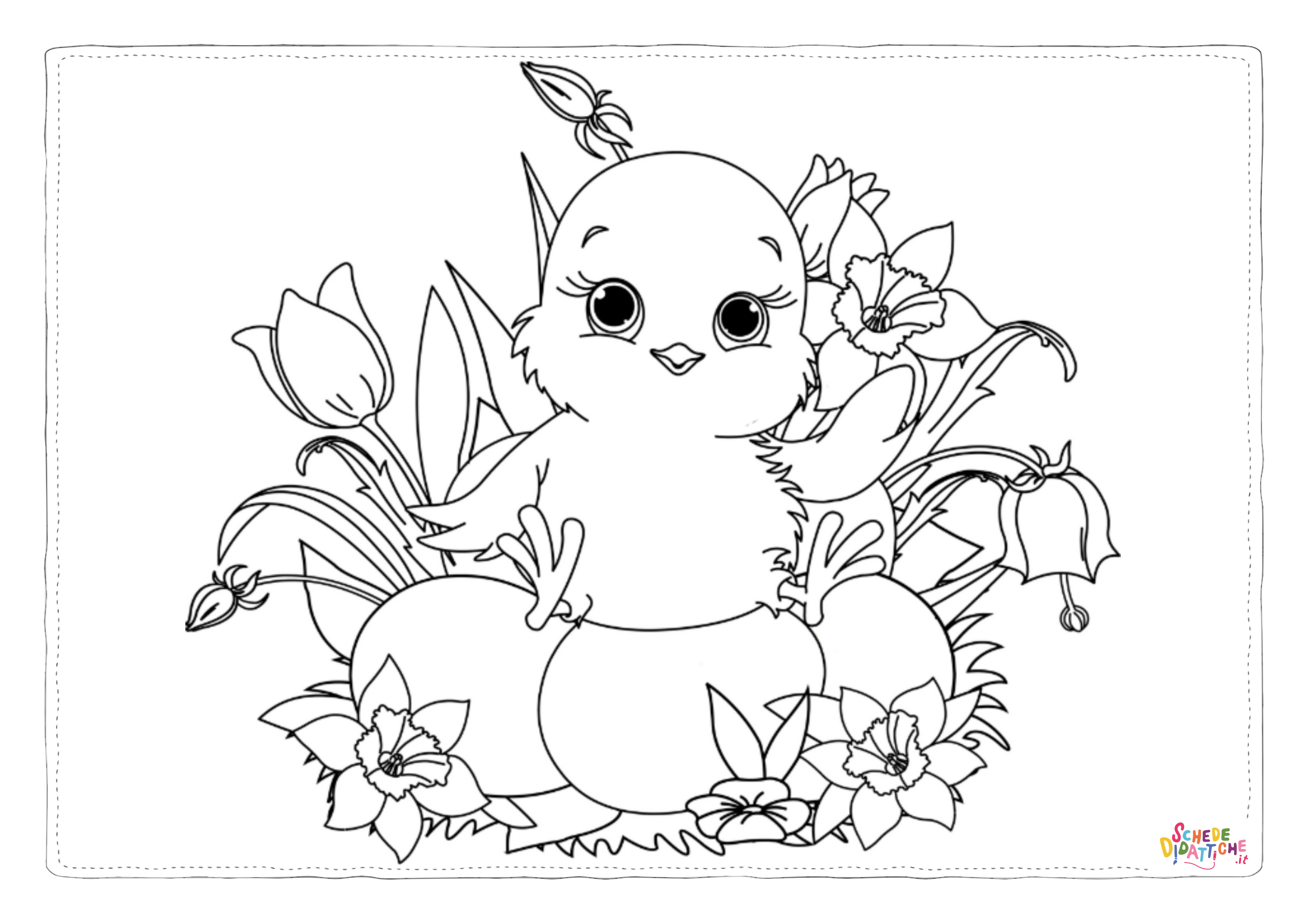 Disegno "disegni-colorare-Pasqua-pulcino" disegni-colorare-Pasqua-pulcino