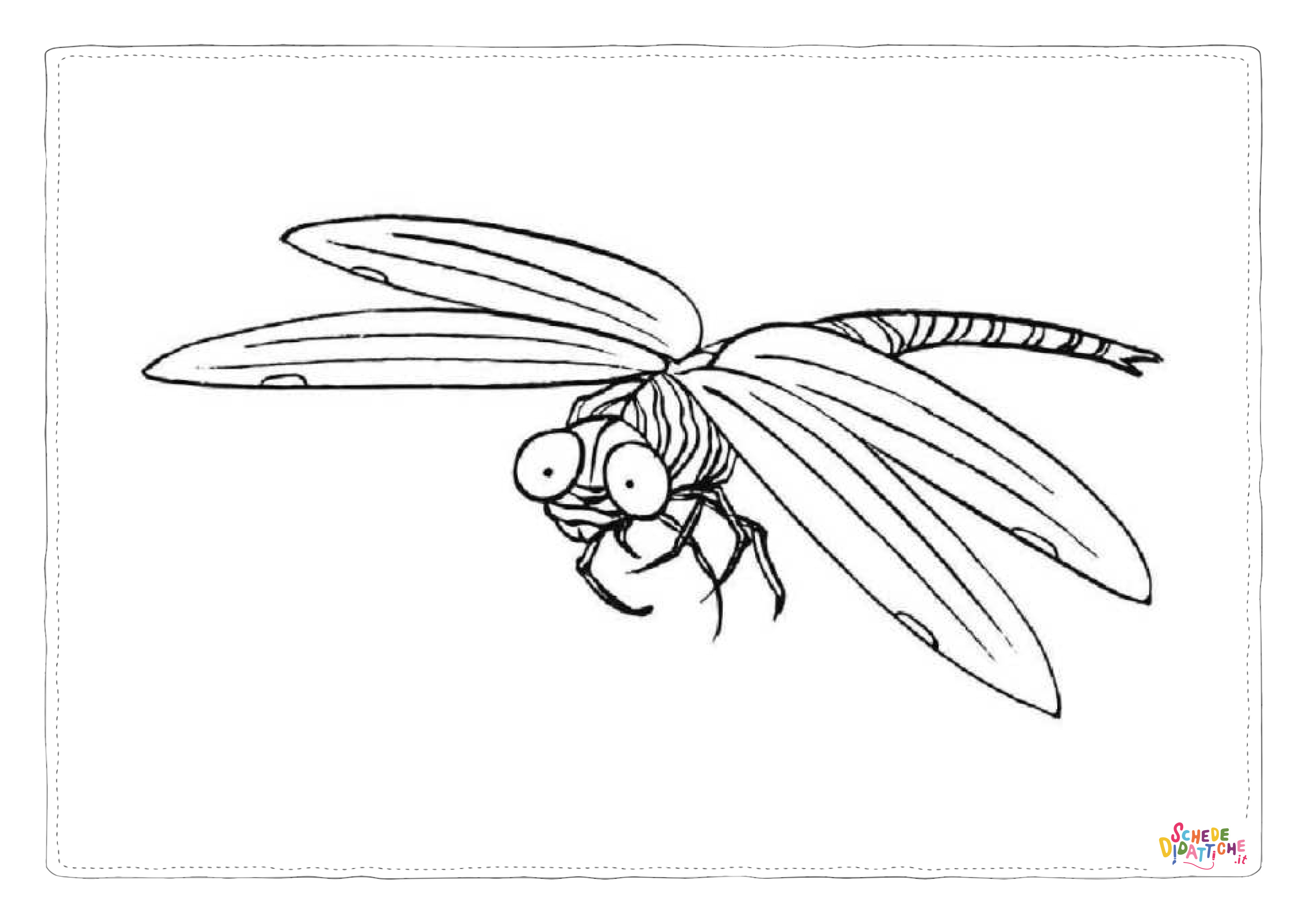 Disegno di libellula da stampare e colorare 25