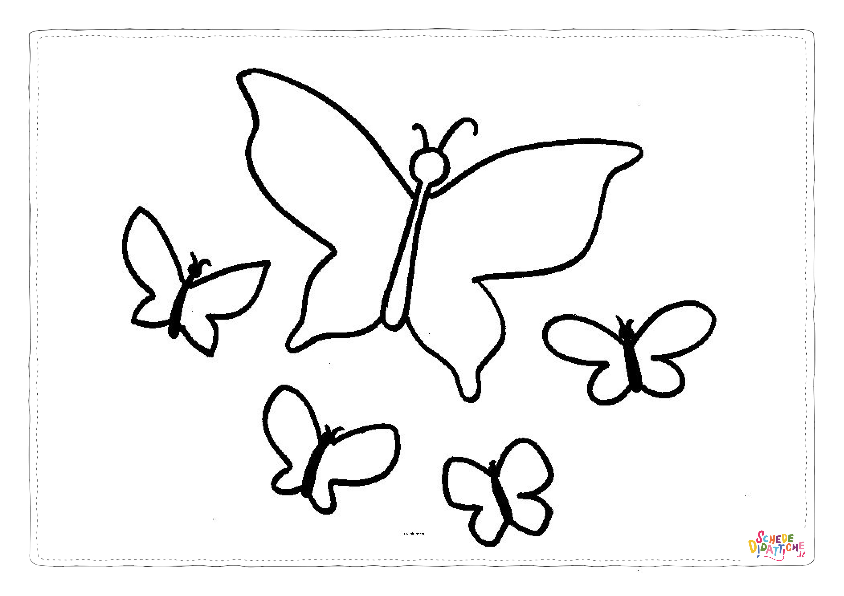 Disegno di farfalla da stampare e colorare 18