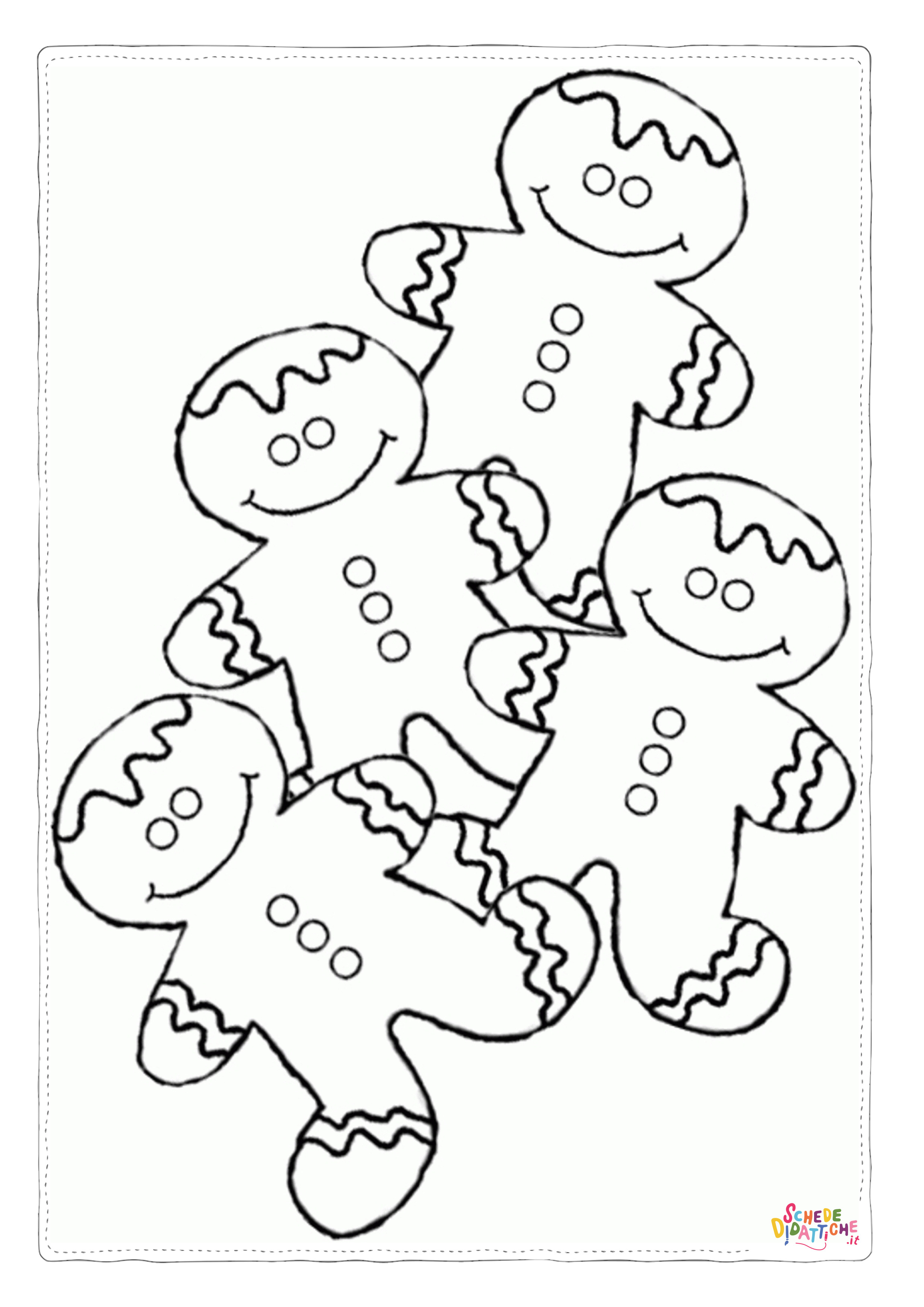 Disegno "Disegno di omino di marzapane da stampare e colorare 3" Disegno di omino di marzapane da stampare e colorare 3
