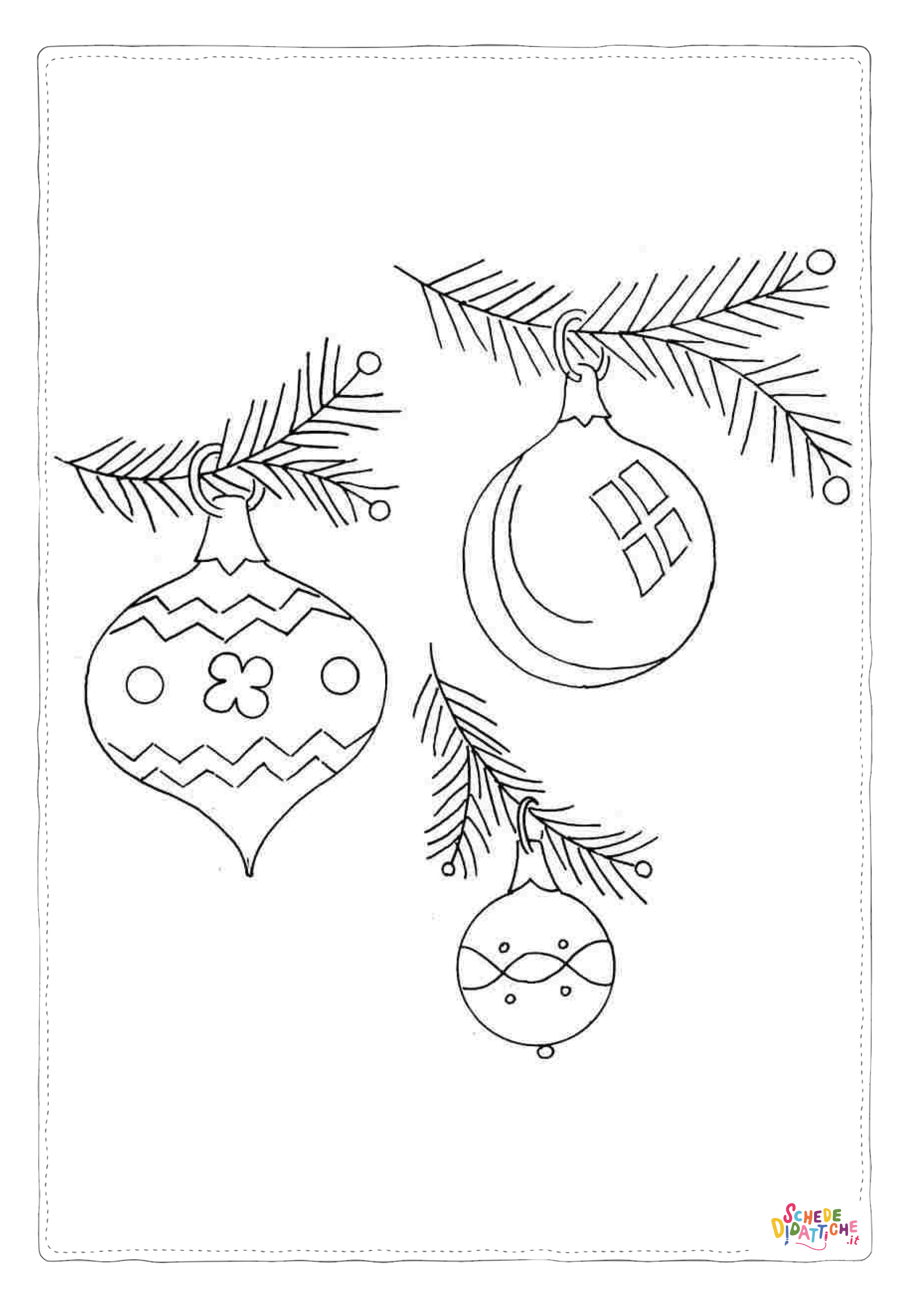 Disegno "Disegno di palla di Natale da stampare e colorare 11" Disegno di palla di Natale da stampare e colorare 11