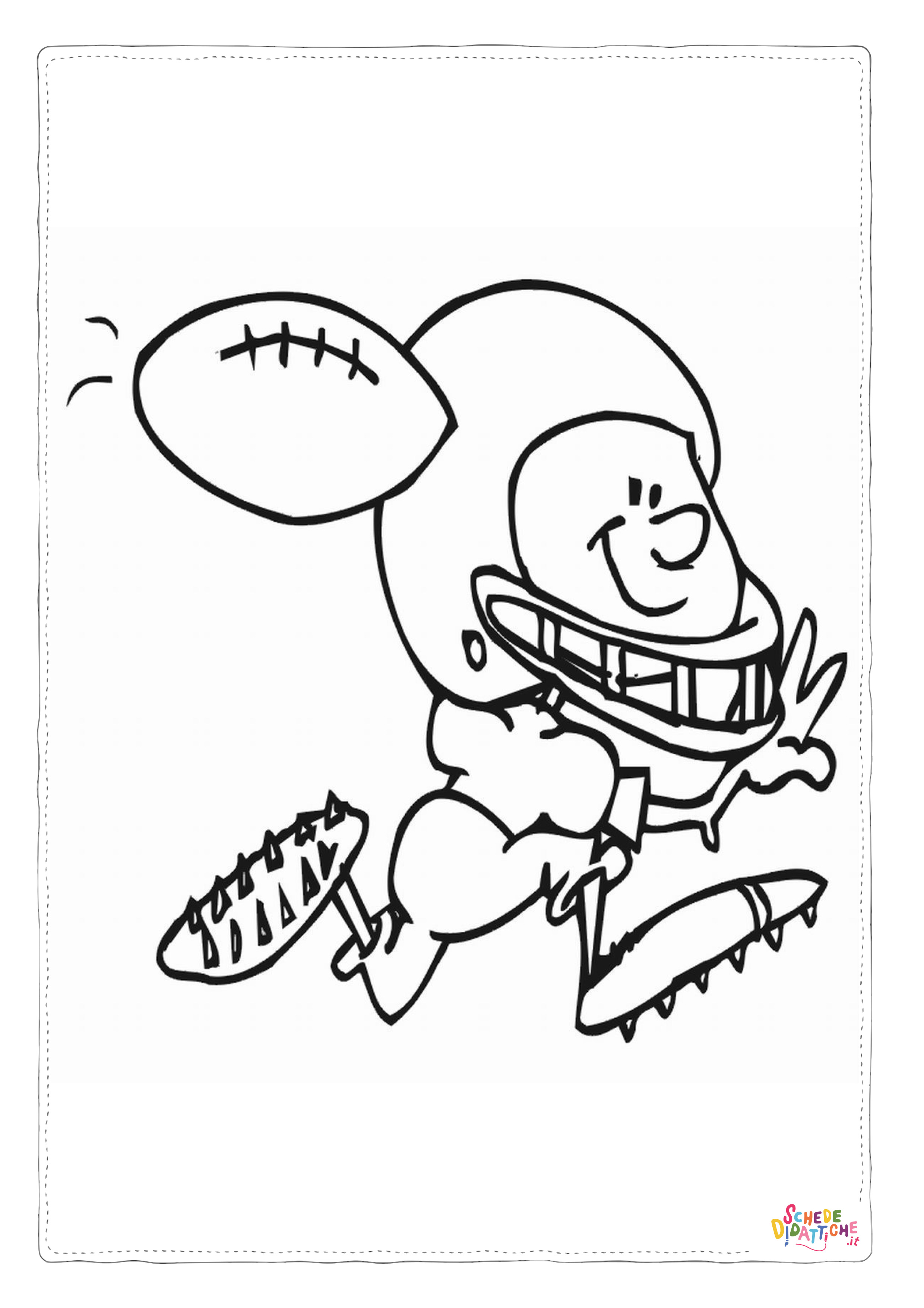 Disegno "Disegno di football americano da stampare e colorare 51" Disegno di football americano da stampare e colorare 51